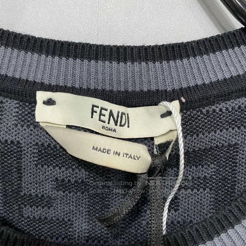 Fendi Fendi Monogram All-over Print Knit Long Sleeve Size XS / US 0-2 / IT 36-38 - 4 Thumbnail