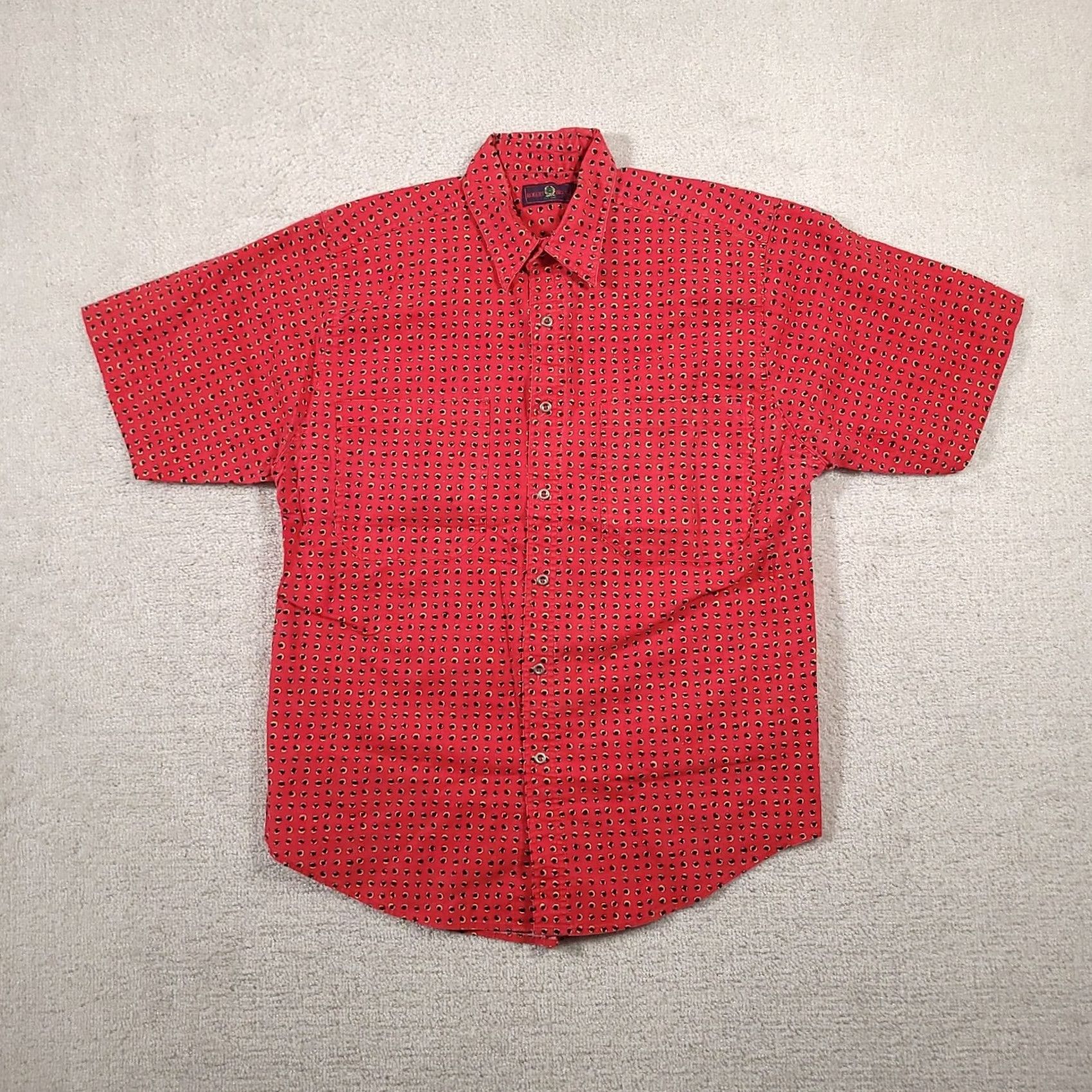 Vintage VINTAGE Robert Bruce Shirt Mens Large Red All Over Print Short Sleeve Shirt Size US L / EU 52-54 / 3 - 2 Thumbnail