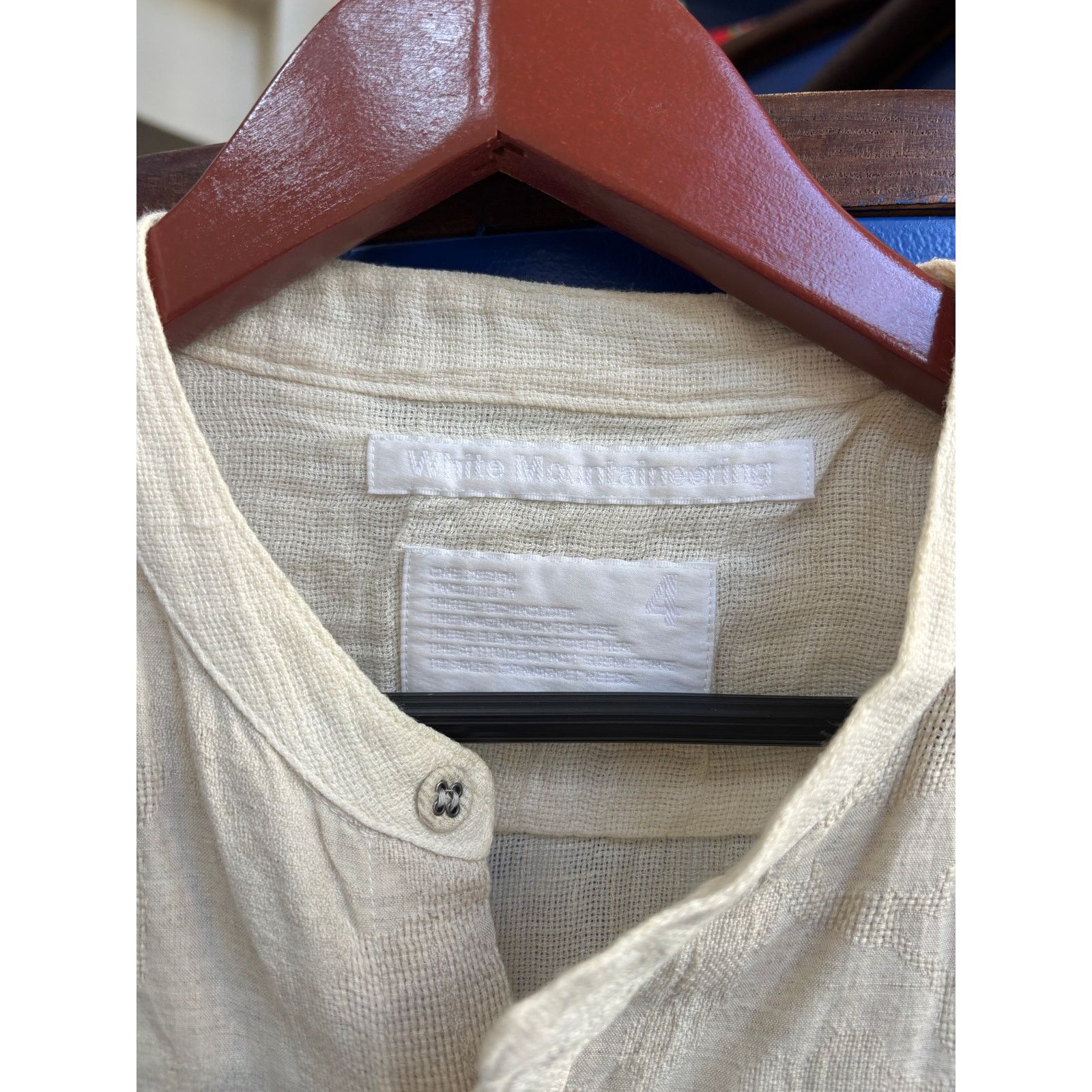 White Mountaineering White Mountaineering Textured Woven LS Button Down Sz 4/XL Size US XL / EU 56 / 4 - 3 Thumbnail