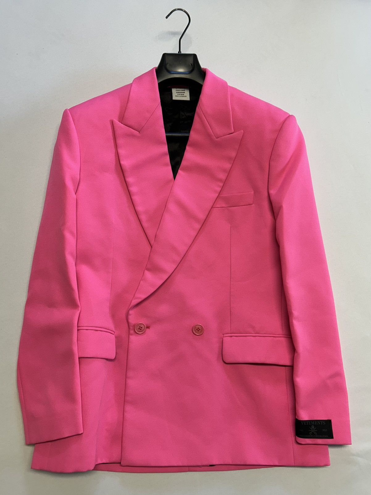 Vetements 2020 Oversized Blazer Pink Size 48L - 4 Thumbnail