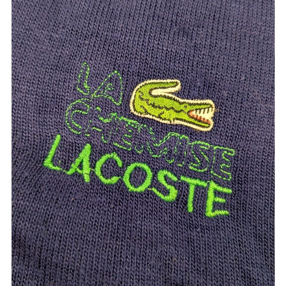 Lacoste × Vintage Vintage La Chemise Lacoste Navy Blue V-Neck knit sweater Size US L / EU 52-54 / 3 - 4 Thumbnail