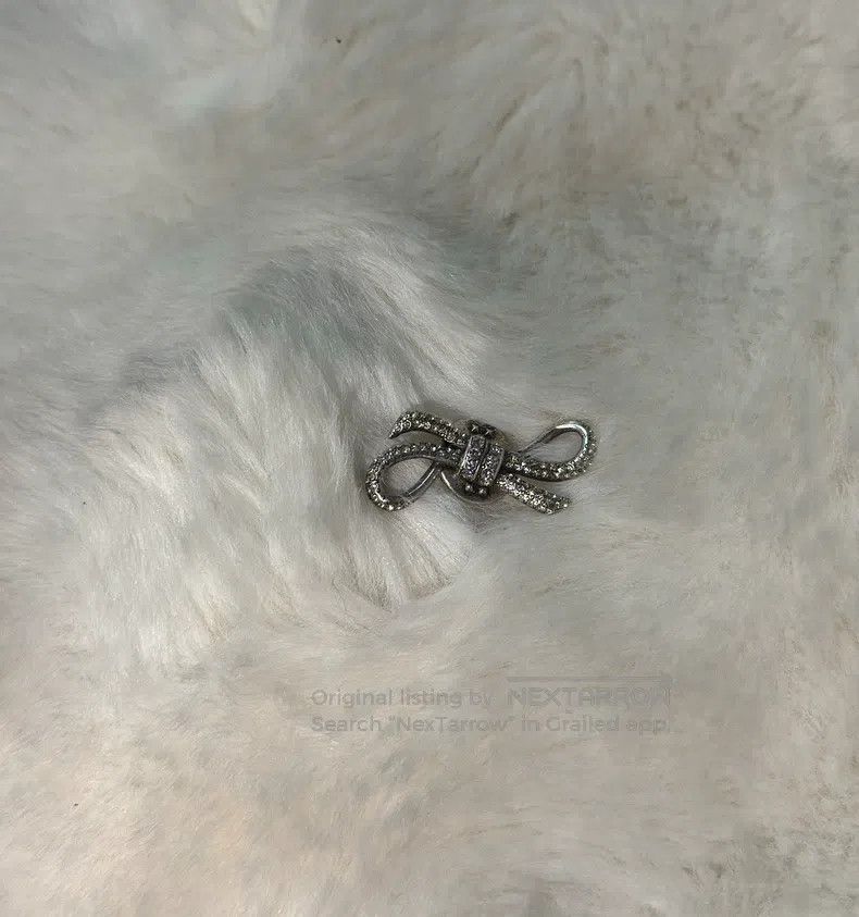 Saint Laurent Paris Saint Laurent Paris Crystal Bow Brooch Size ONE SIZE - 3 Thumbnail