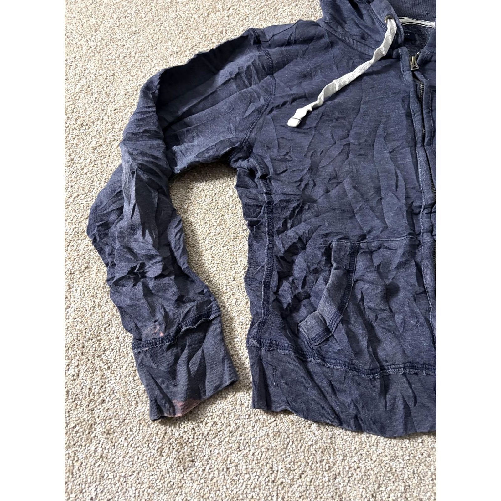 Aeropostale Aeropostale Hoodie Womens Large Blue Fleece Full Zip Aero 87 Logo Sweatshirt Size L / US 10 / IT 46 - 2 Thumbnail
