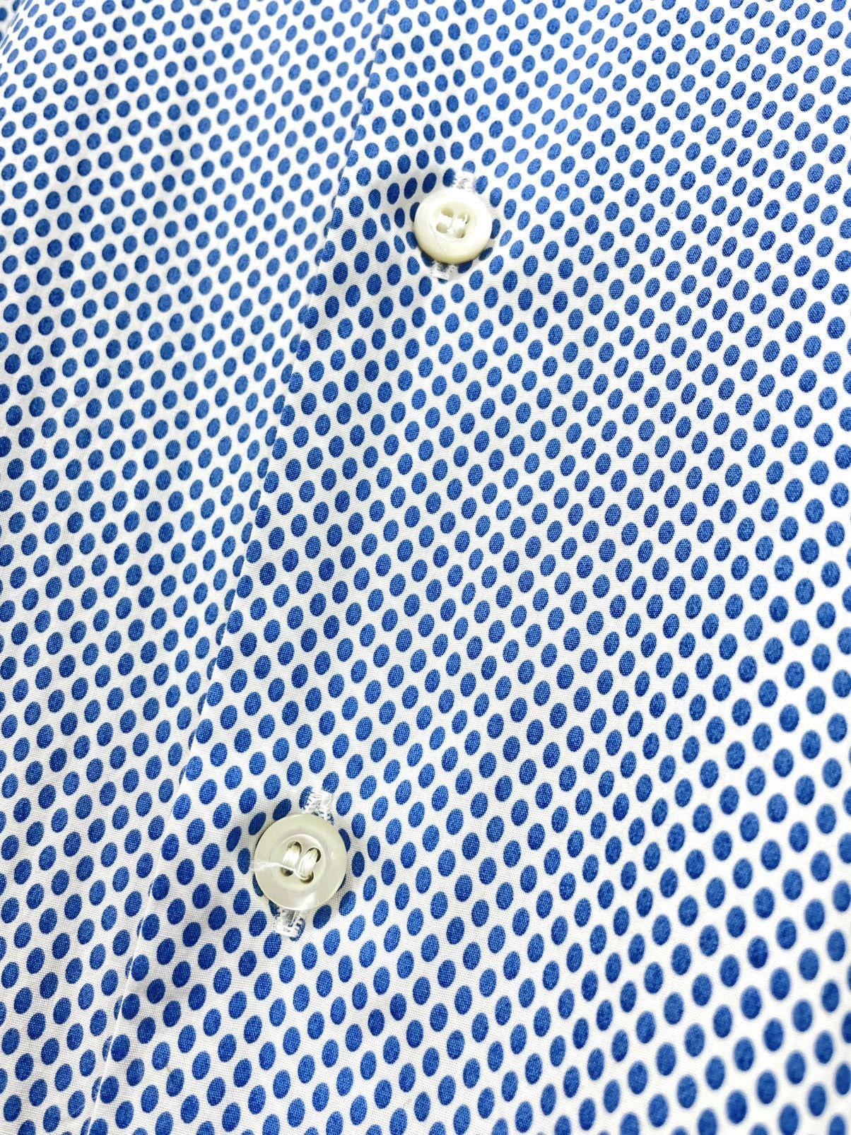 Prada PRADA Milano Micro Dot Cotton Shirt - Size L/XL Size US XL / EU 56 / 4 - 11 Thumbnail