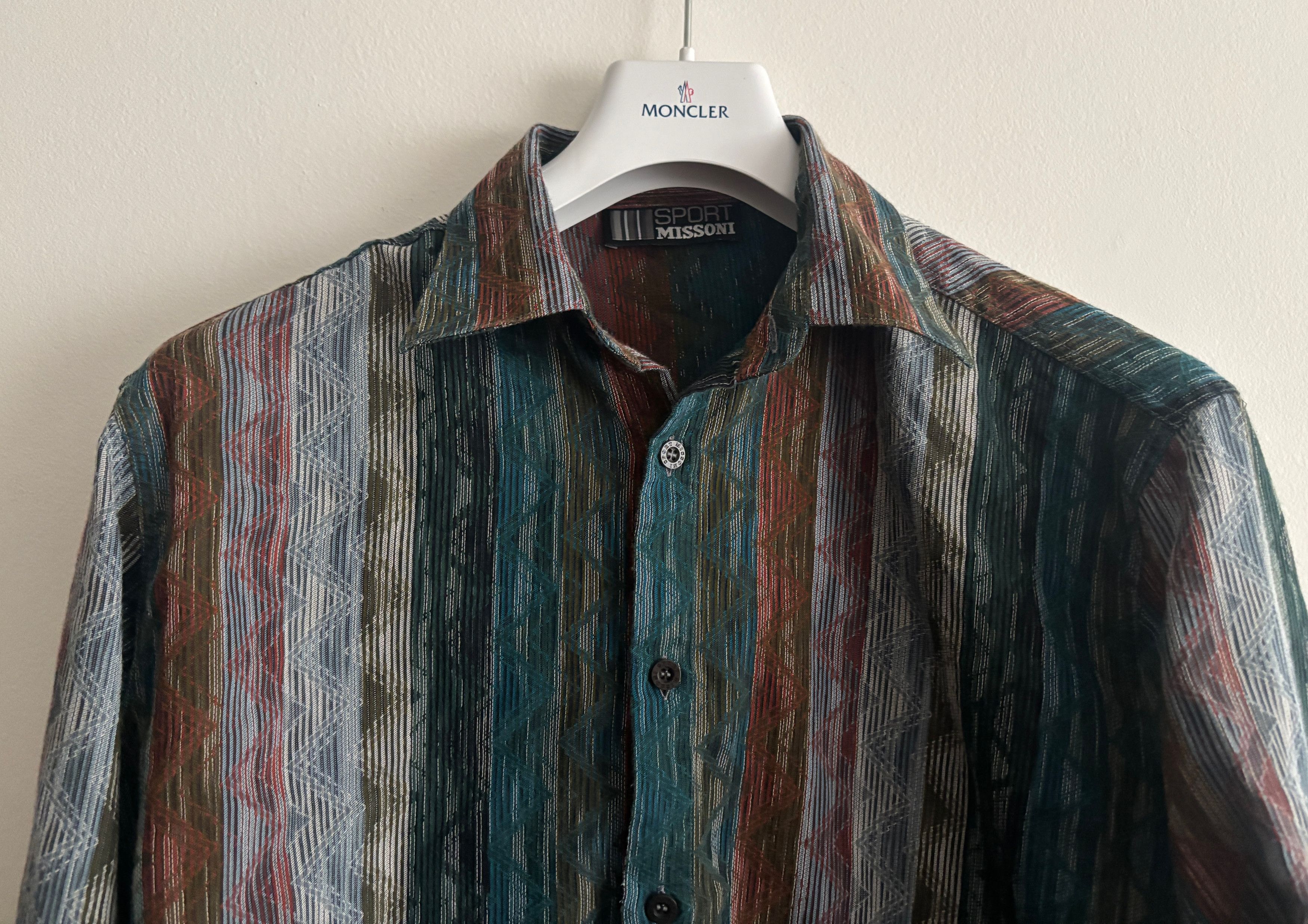Missoni $900 Multicolour Zig Zag Button-up Shirt - 38/ Medium Size US M / EU 48-50 / 2 - 2 Thumbnail