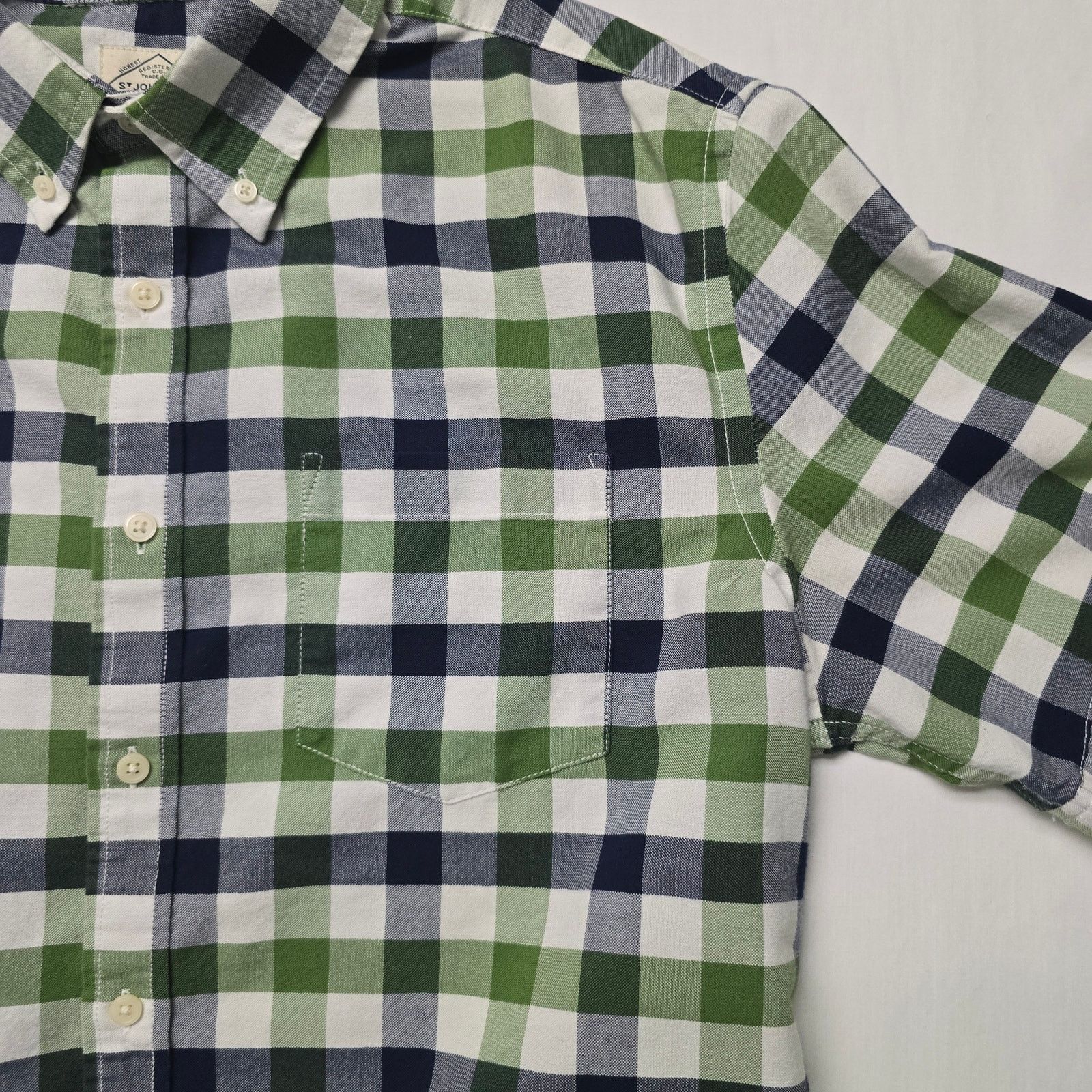St. Johns Bay St Johns Bay Button Up L Green Blue Plaid Easy Care Shirt Size US L / EU 52-54 / 3 - 2 Thumbnail