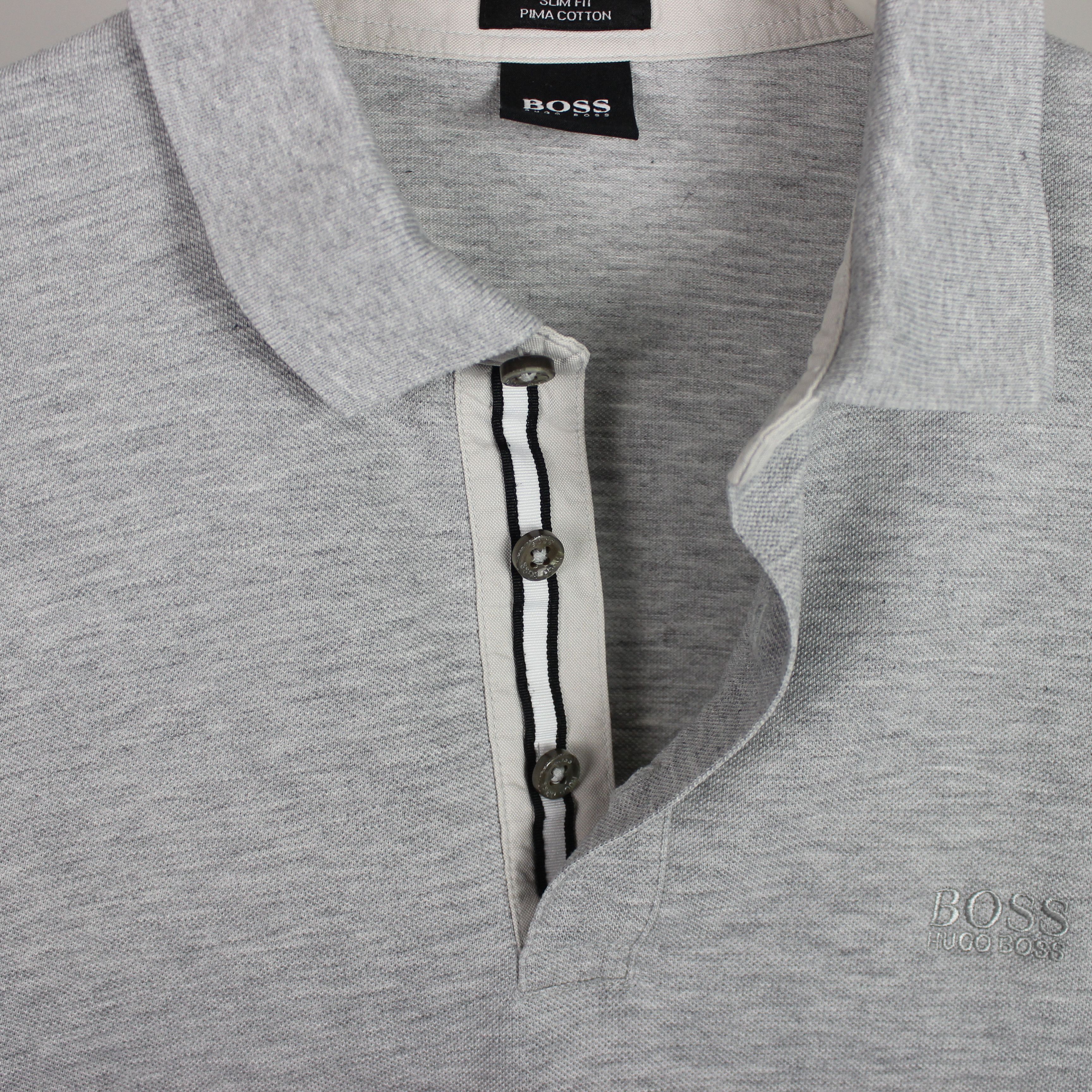 Hugo Boss Hugo Boss polo shirt men cotton gray M L Size US L / EU 52-54 / 3 - 9 Thumbnail