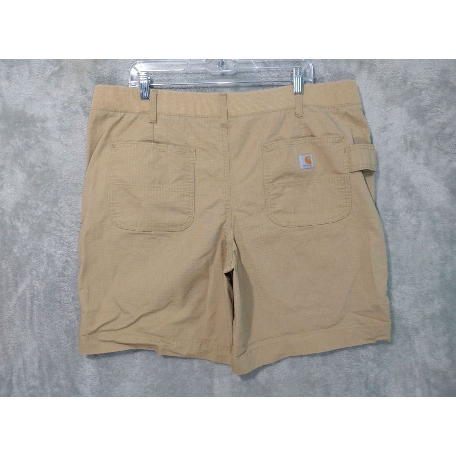 Carhartt Carhartt Shorts Womens 18 Beige Force Rugged Flex Ripstop Work Original Fit Short, Casual, Workwear, 18, Beige, Carhartt, Womens, 9 In inseam Size 40" / US 18 - 2 Thumbnail
