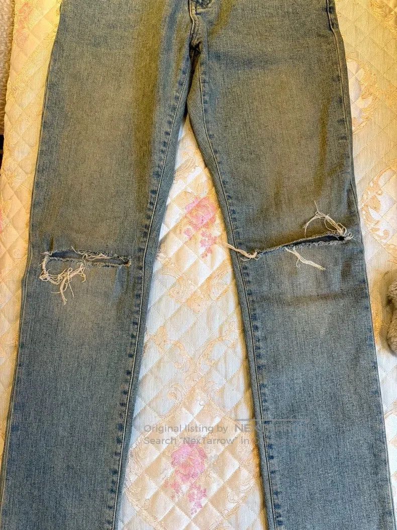 Saint Laurent Paris Saint Laurent D02 Blue Distressed Denim Jeans. Size US 28 / EU 44 - 3 Thumbnail