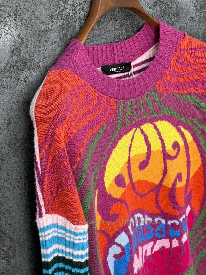 Versace Versace Colorful Medusa avatar sweater Size US L / EU 52-54 / 3 - 6 Thumbnail