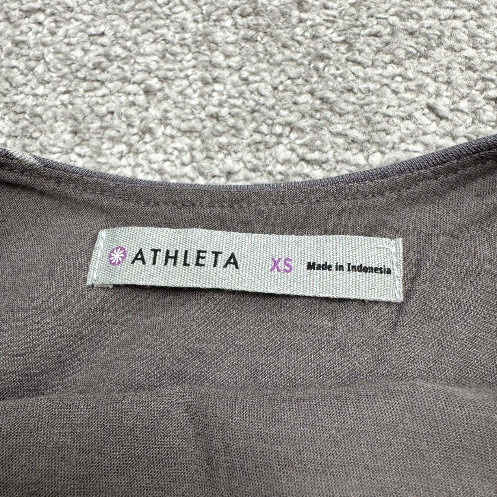 Athleta Athleta Dress Womens XS Gray White Striped Ruched Side Bodycon Midi Long Sleeve Size XS / US 0-2 / IT 36-38 - 6 Thumbnail