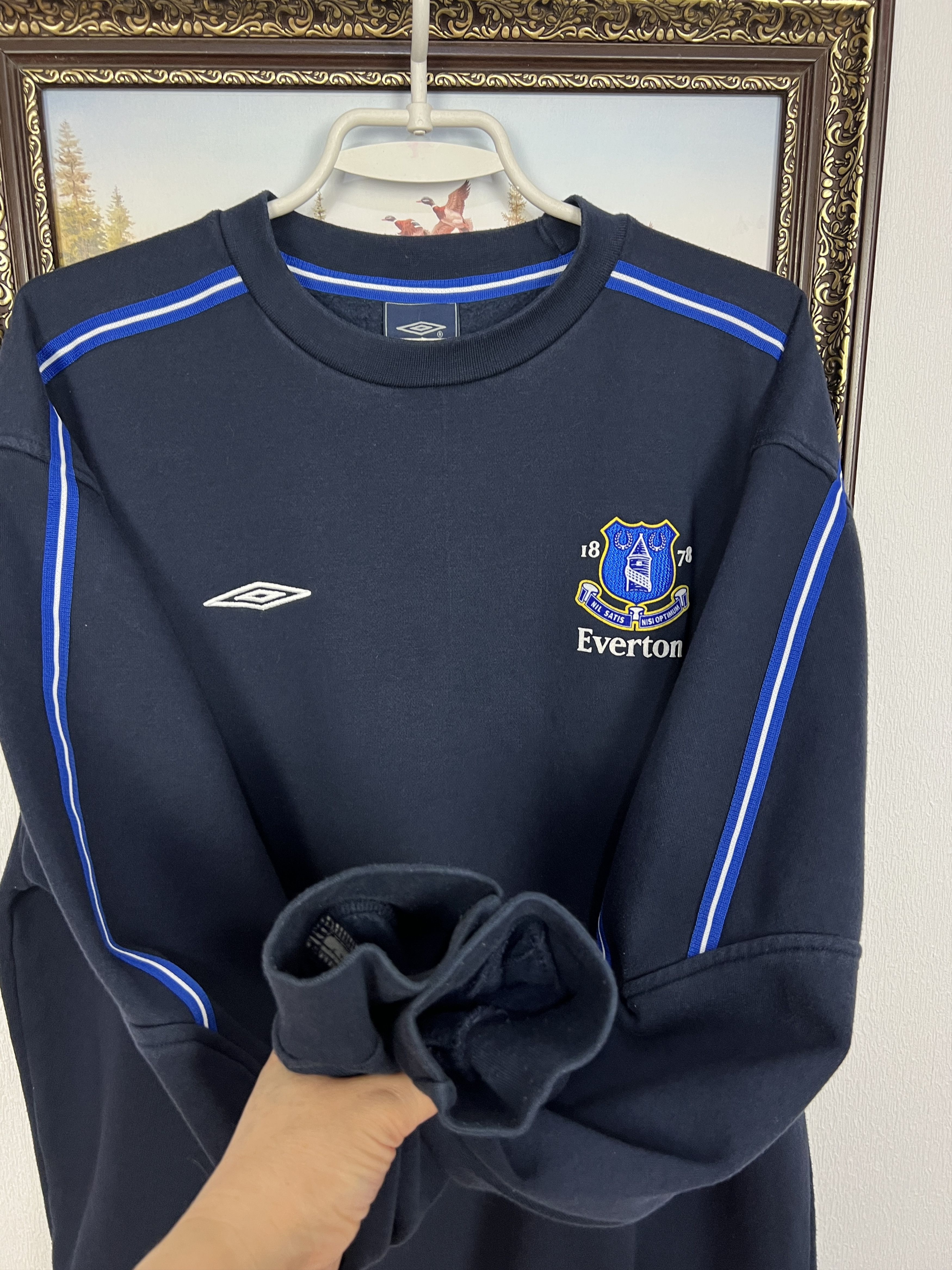 Umbro Everton Football Sweatshirt Soccer Track Top Crewneck Jacket Size US XL / EU 56 / 4 - 5 Thumbnail