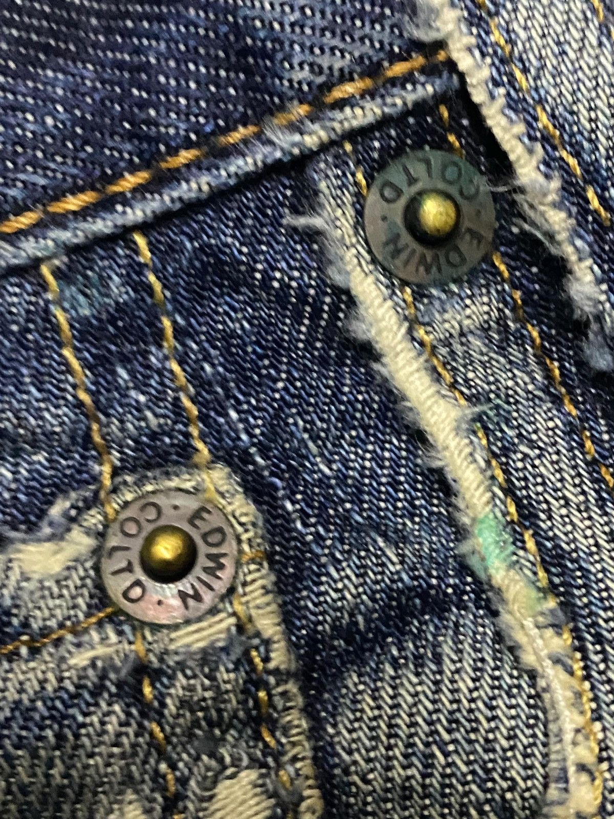 Edwin Vintage Japanese Brand Edwin 402 Fade DistressedLoose Jeans Size US 35 - 9 Thumbnail