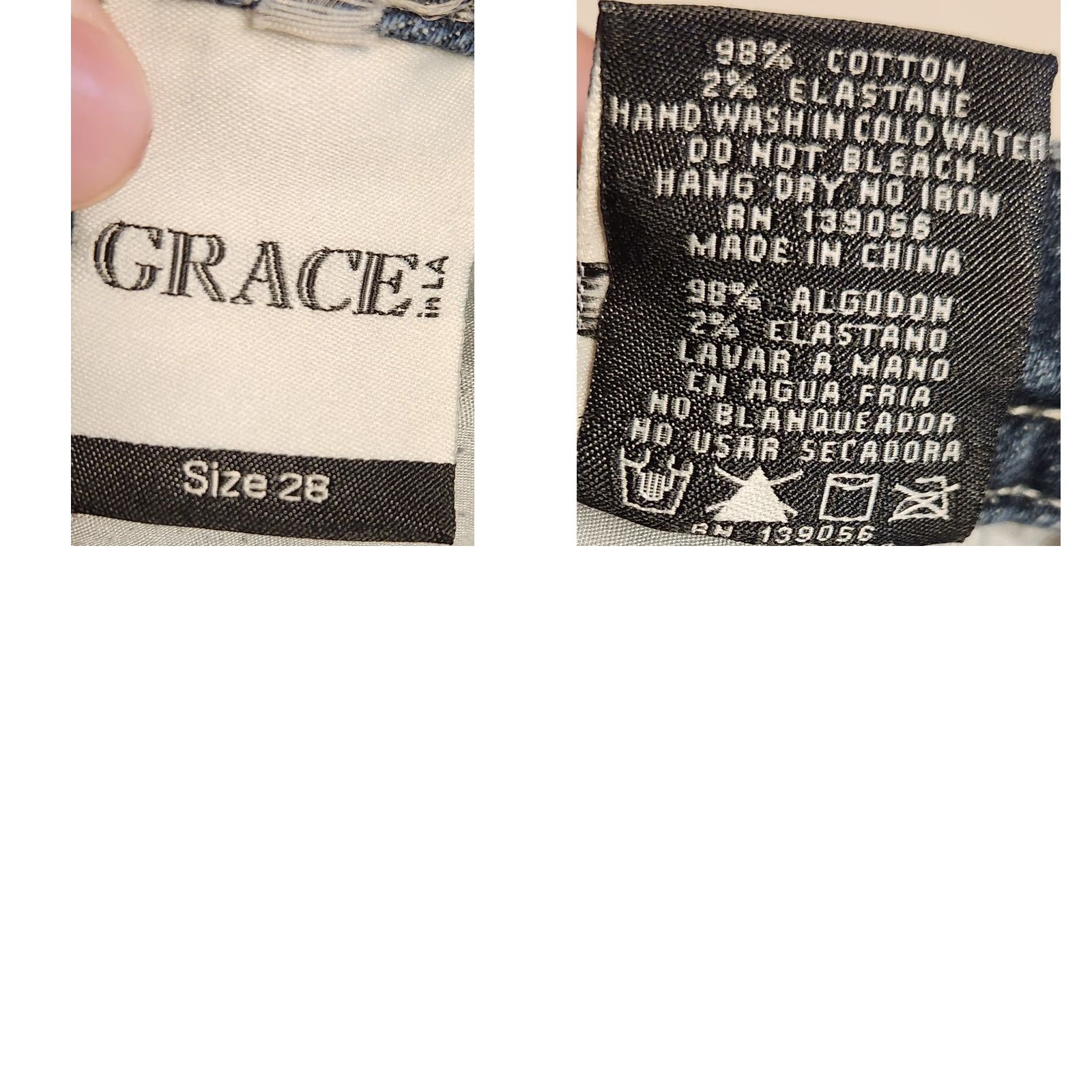 Grace in LA GRACE IN LA Skinny Jeans Women's Size 28 Denim Pants 5-Pocket Embellished Pockets Blue Mid Rise 33in Inseam Stretch Vintage No Women Jeans Size 28" / US 6 / IT 42 - 8 Thumbnail