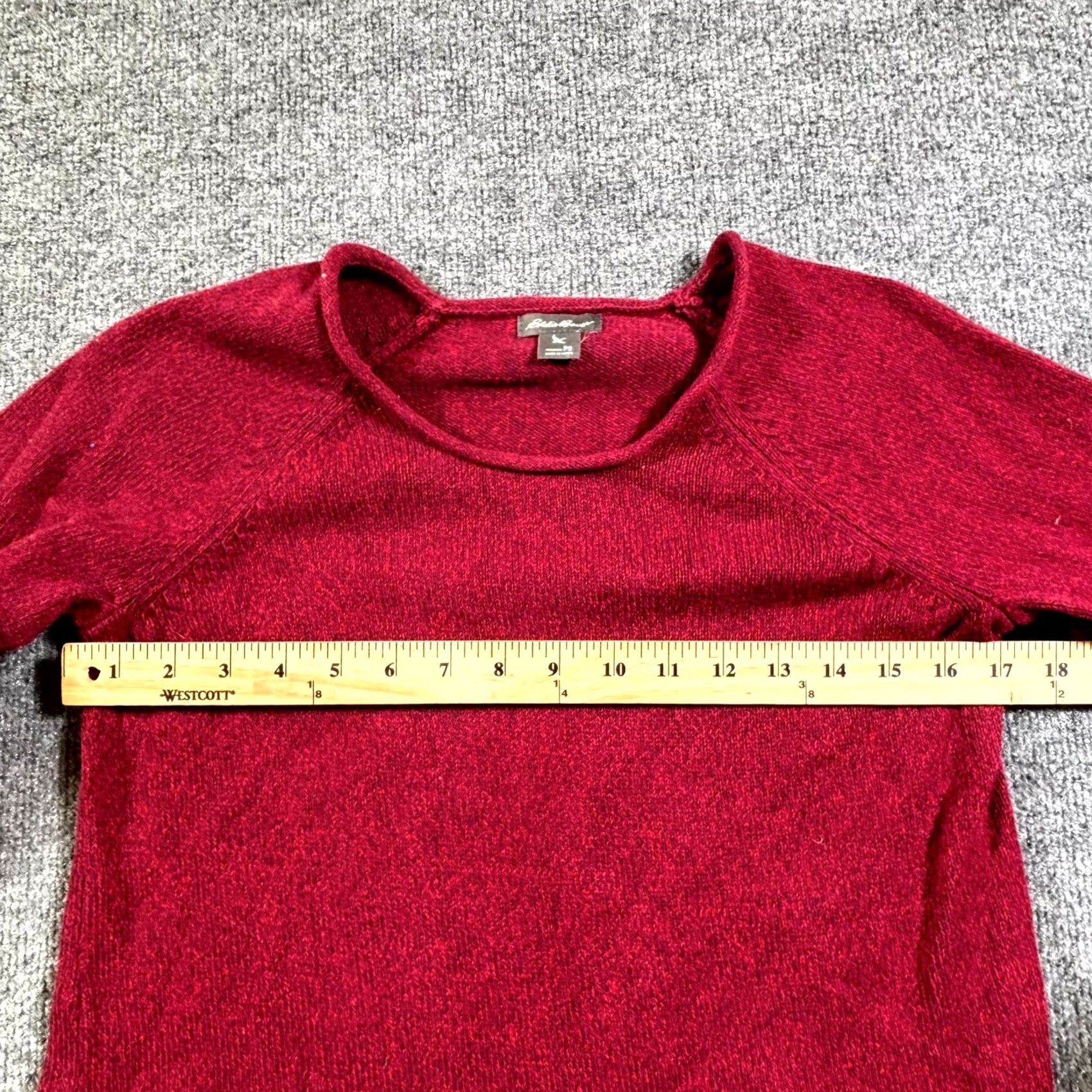 Eddie Bauer Eddie Bauer Sweater Womens Small Petite Maroon Knit Raglan Sleeve Classic Cozy Size S / US 4 / IT 40 - 4 Thumbnail