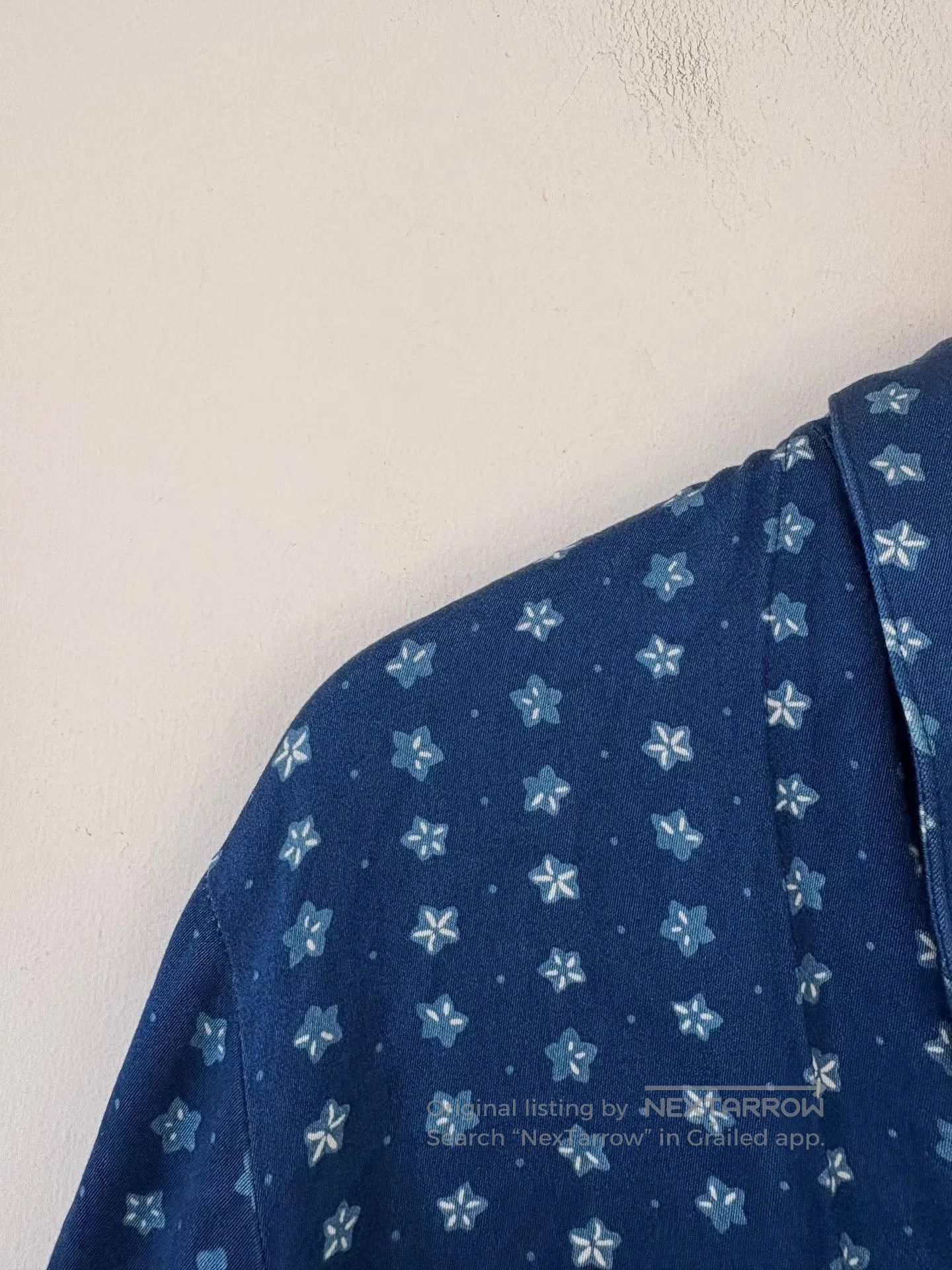 Blue Blue Japan Blue Floral Pattern Long Light Jacket. Size US M / EU 48-50 / 2 - 5 Thumbnail