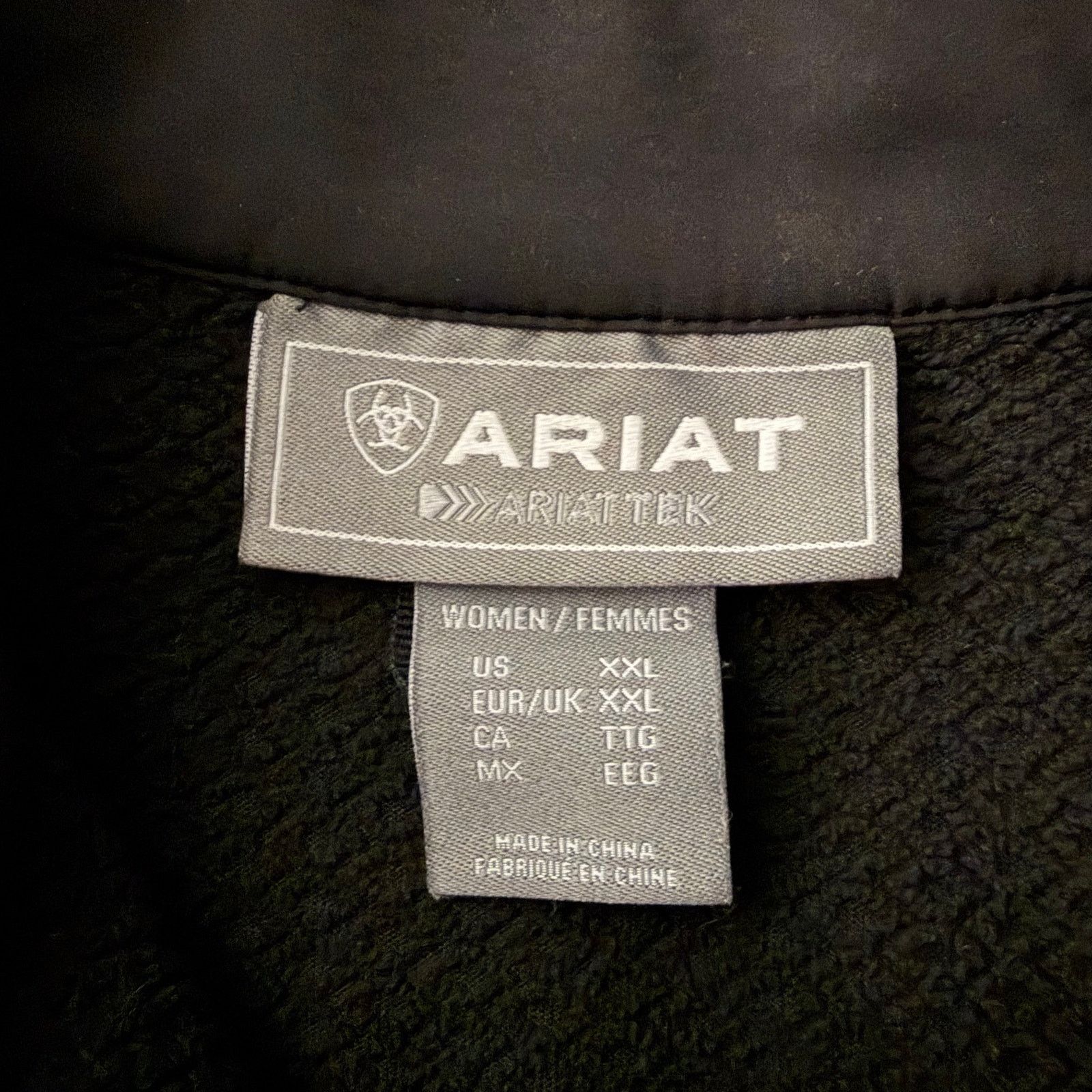 Ariat Ariat Tek Softshell Jacket Women XXL Black Full Zip Western Size XXL / US 16-18 / IT 52-54 - 10 Thumbnail