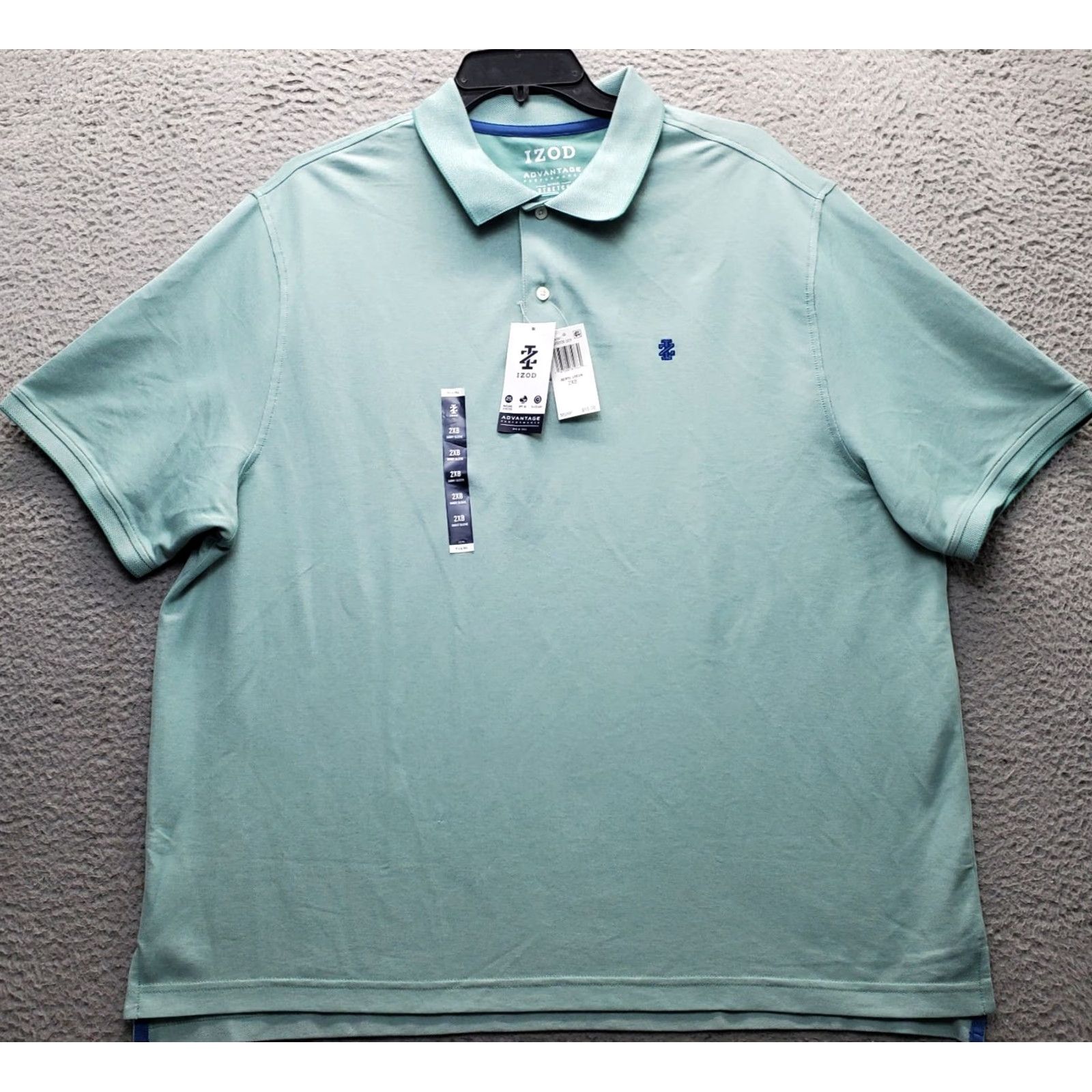 Izod IZOD Men's Polo Shirt 2XB Green Classic Fit Polo Shirt Men 2XB Green Nike Style? Size US XXL / EU 58 / 5 - 2 Thumbnail