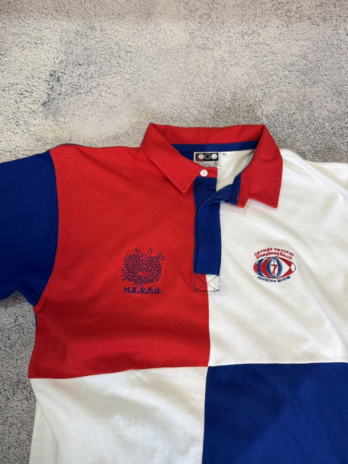 Vintage Vintage Hong Kong Rugby Sevens 1991 Jersey Polo HKRFU Shirt Size US L / EU 52-54 / 3 - 7 Thumbnail