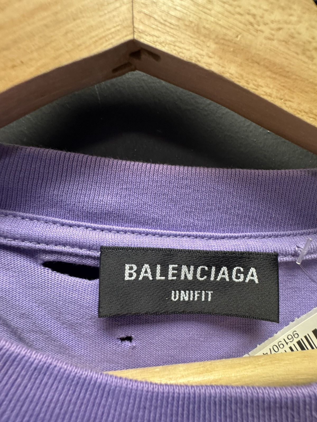 Balenciaga Balenciaga Boxy T-Shirt Purple/White Size US XS / EU 42 / 0 - 4 Thumbnail