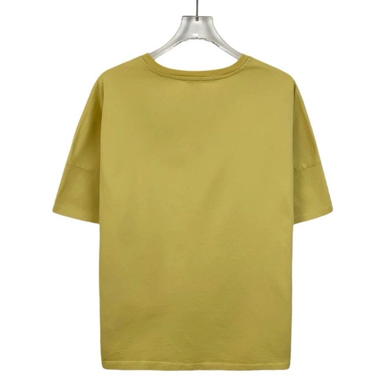 Loewe Loewe Yellow logo embroidered cotton round neck short slee Size XS / US 0-2 / IT 36-38 - 2 Thumbnail