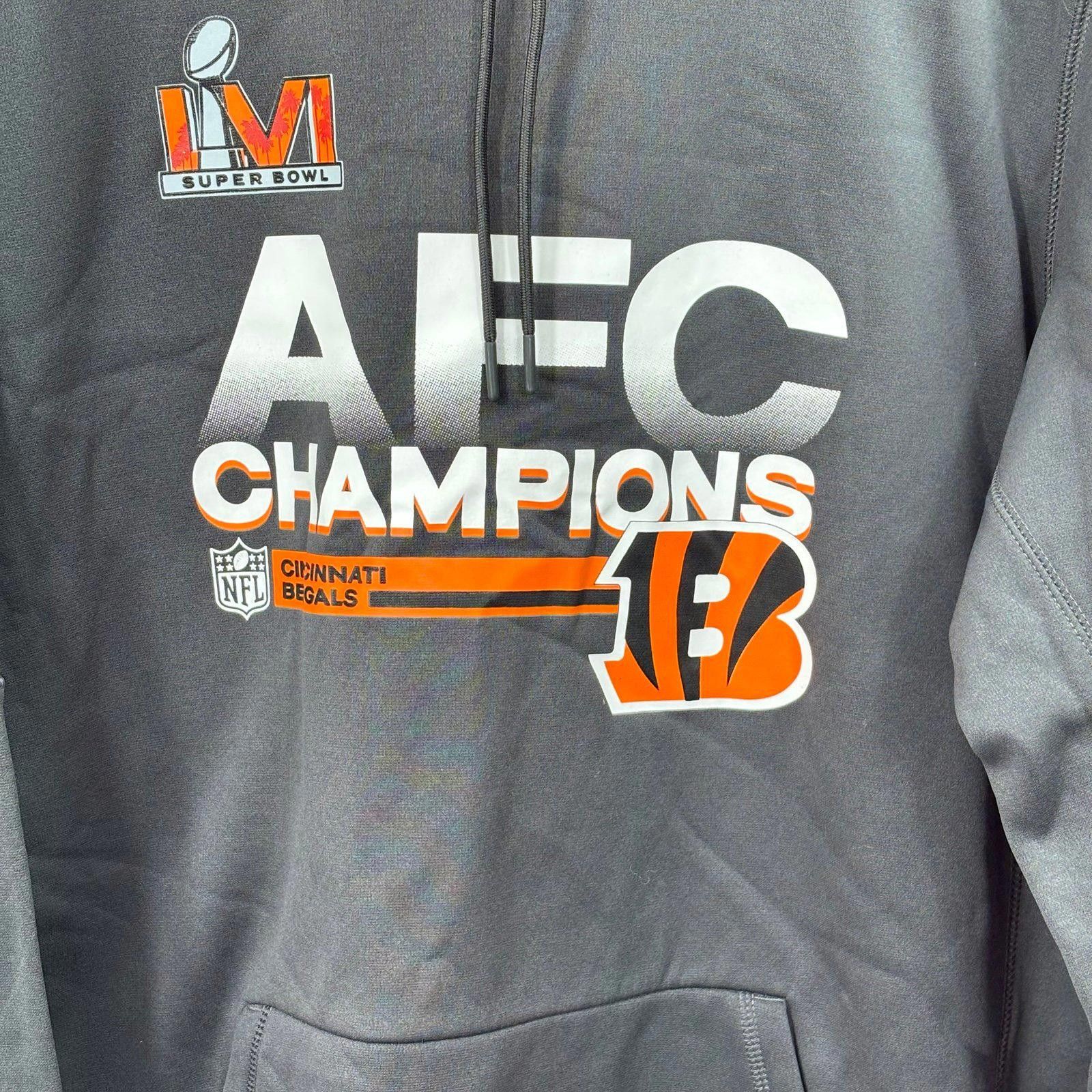 Nike Nike Super Bowl LVI AFC Champions Bengals Hoodie Size XL Size US XL / EU 56 / 4 - 3 Thumbnail