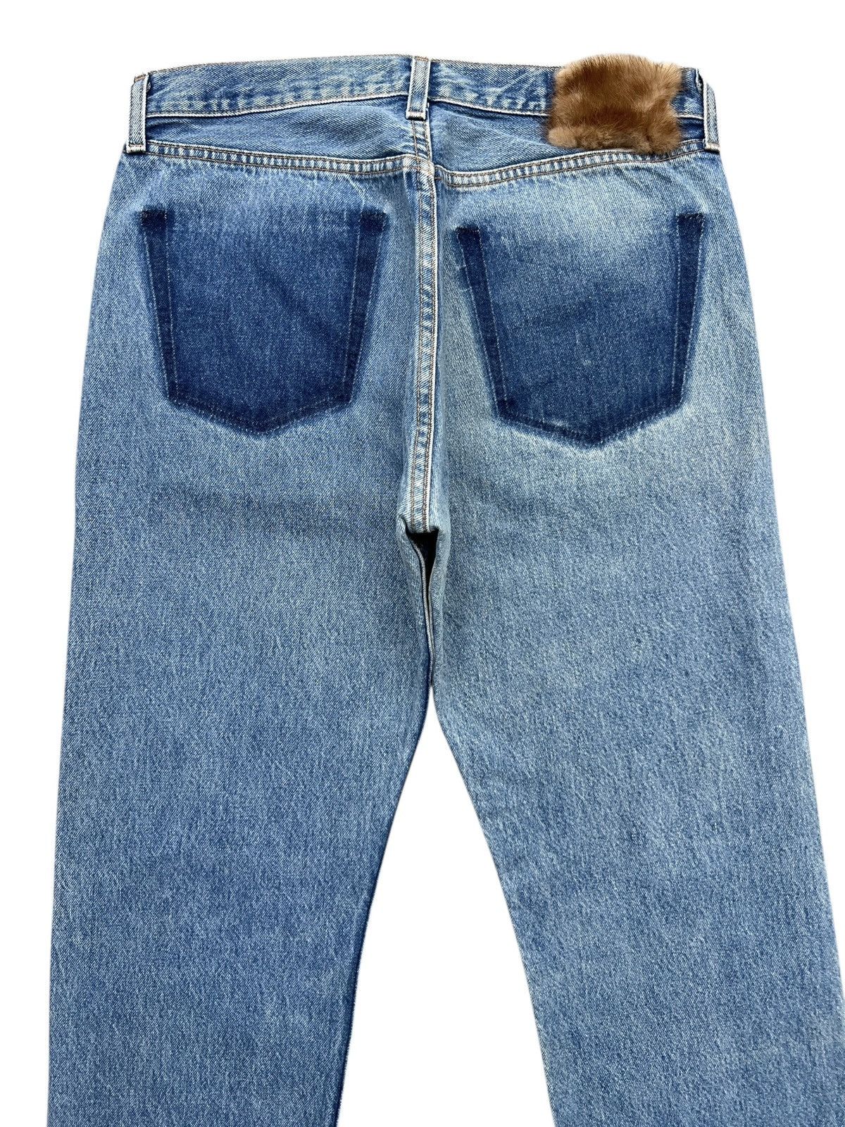 Japanese Brand 7x7 Japan Leather Pocket Fur Denim Jeans 32x30 Size US 32 / EU 48 - 5 Thumbnail