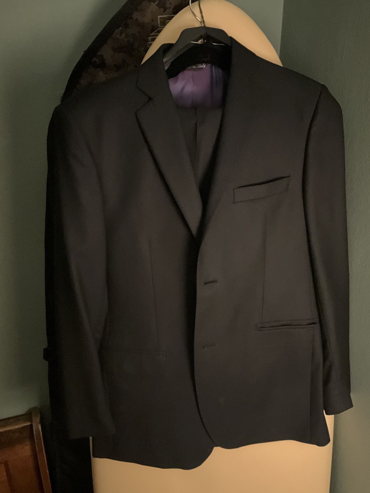 Men’s Slim-Fit Black Ermenegildo Zegna/Saks Fifth Ave. Suit