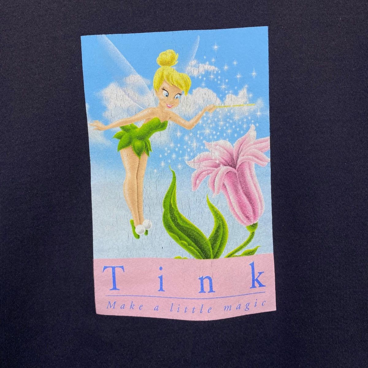 Disney × Vintage Vintage 90's TINKER BELL Make A Little Magic Disney Cartoon Size US L / EU 52-54 / 3 - 3 Thumbnail
