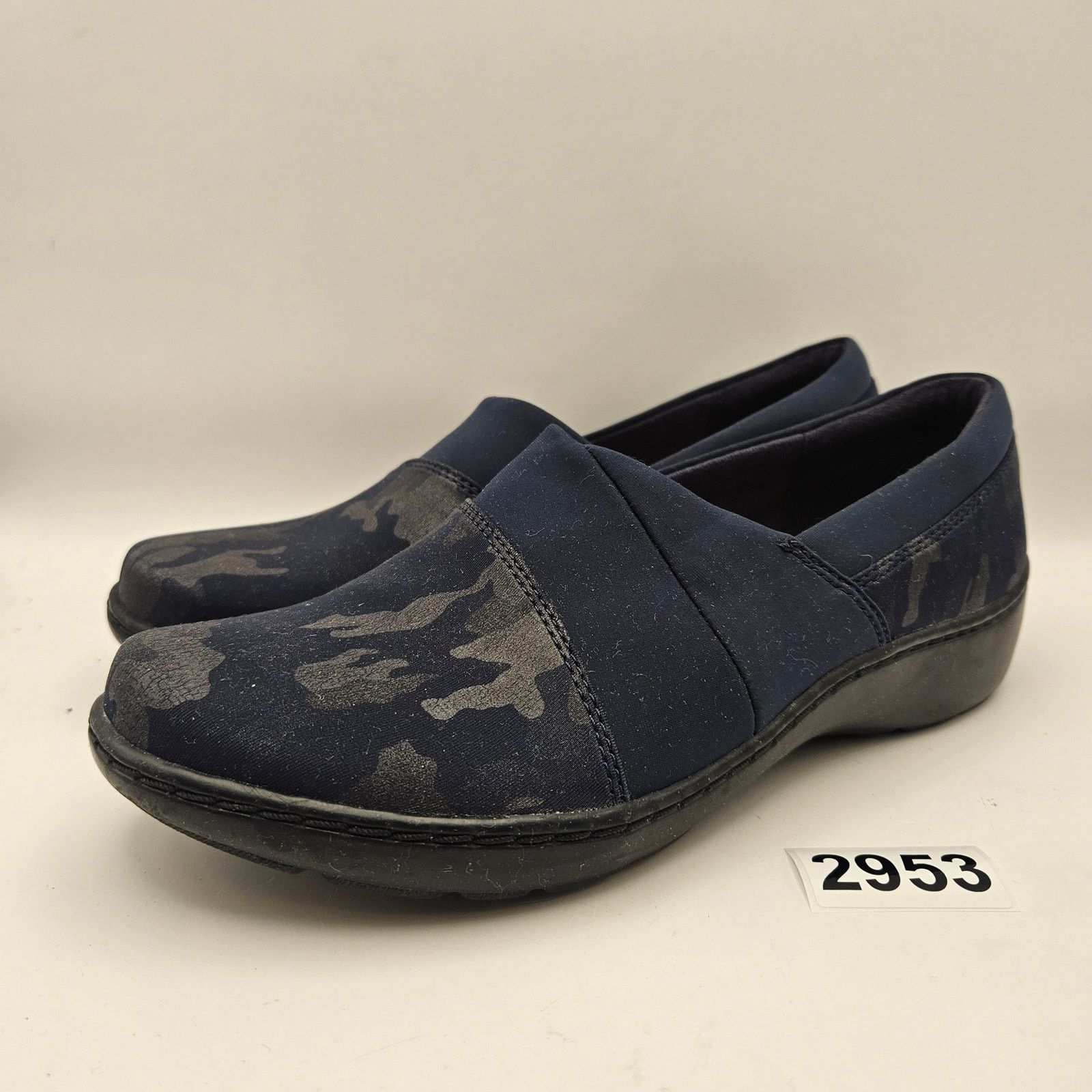 Clarks CLARKS WOMEN'S 7 ULTIMATE COMFORT CORA HEATHER SLIP ON NAVY Size US 7 / IT 37 - 1 Thumbnail