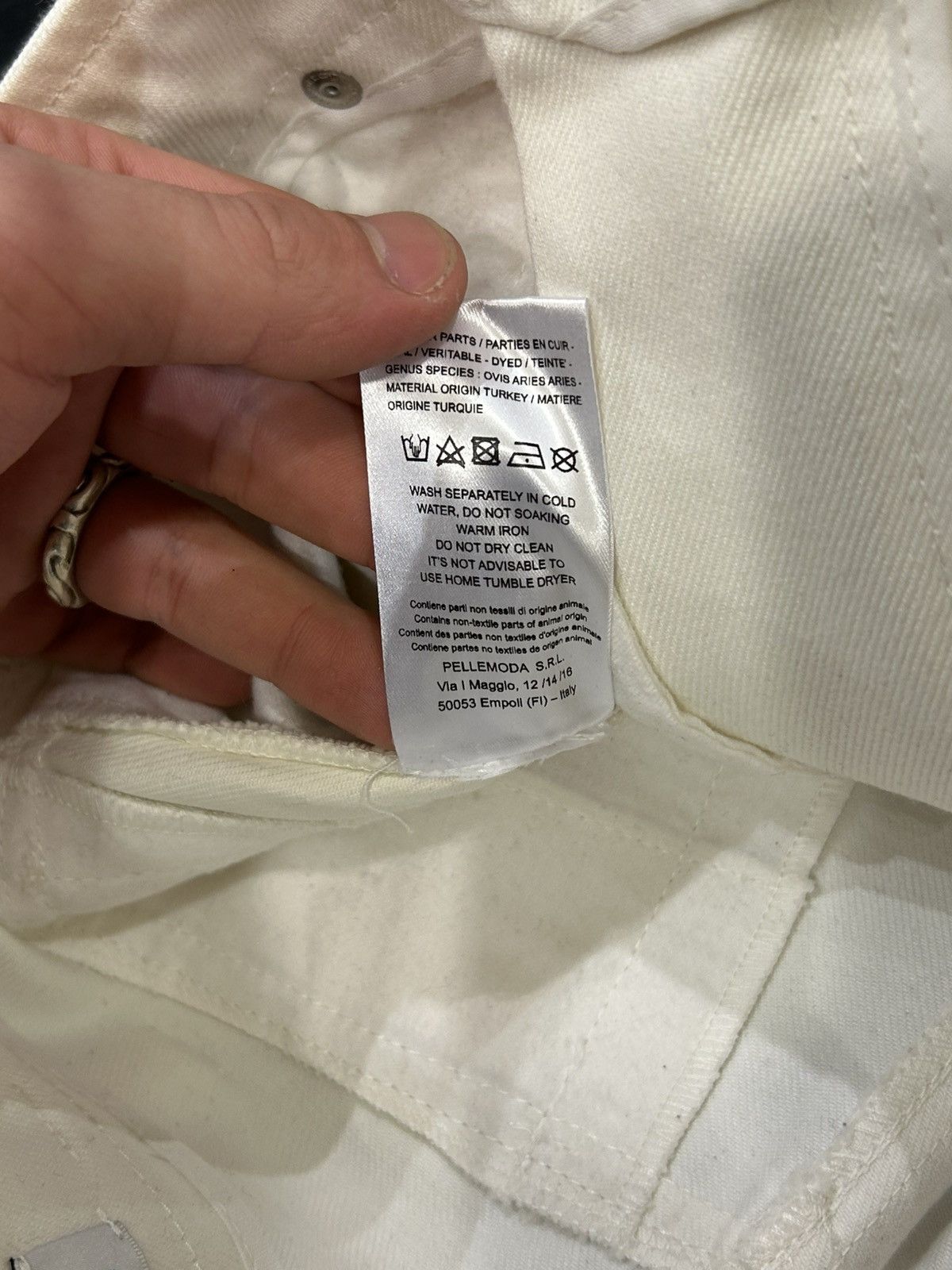 PIHAKAPI Pihkapi White Belt Denim Jeans Size US 28 / EU 44 - 6 Thumbnail