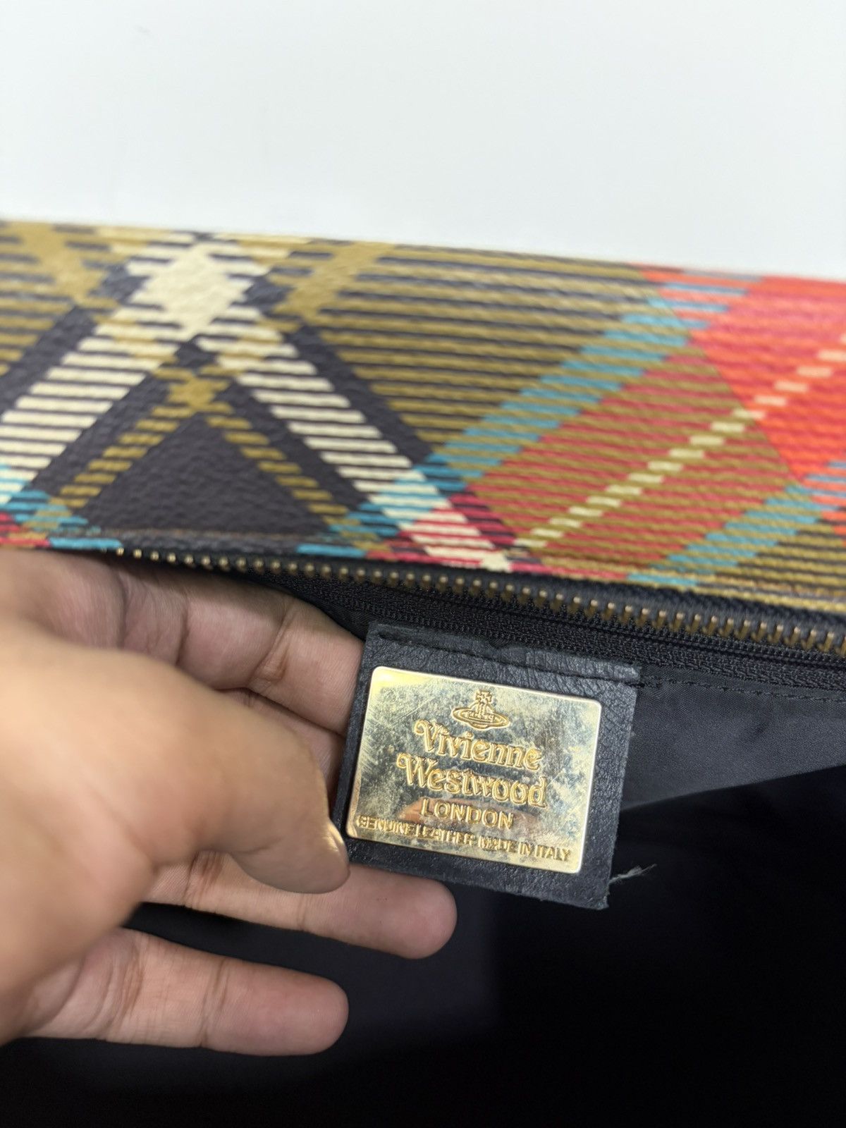 Vivienne Westwood FREE TAX! Vintage Vivienne Westwood Plaid Leather Handbag Size ONE SIZE - 13 Thumbnail
