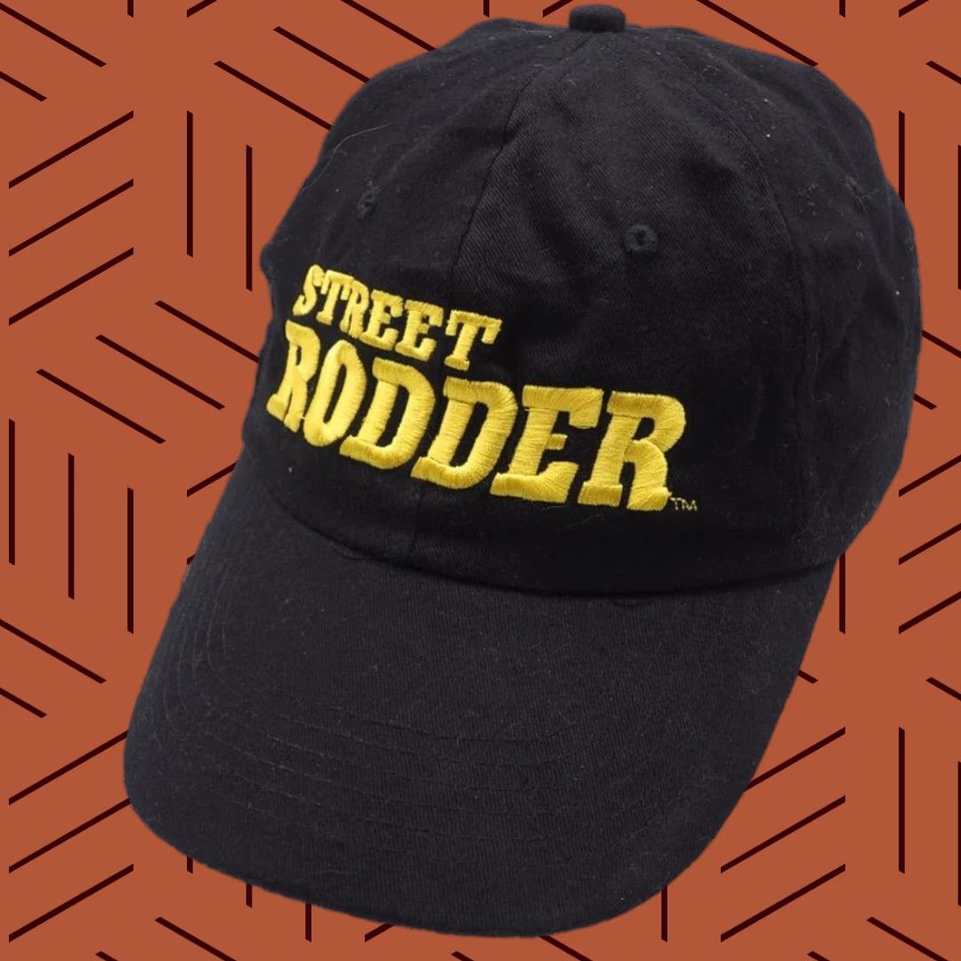 Vintage VINTAGE International Street Rodder Adjustable Strapback Baseball Hat Cap Mens Adults Black 1990s Street Rodder Baseball Cap Size ONE SIZE - 1 Thumbnail