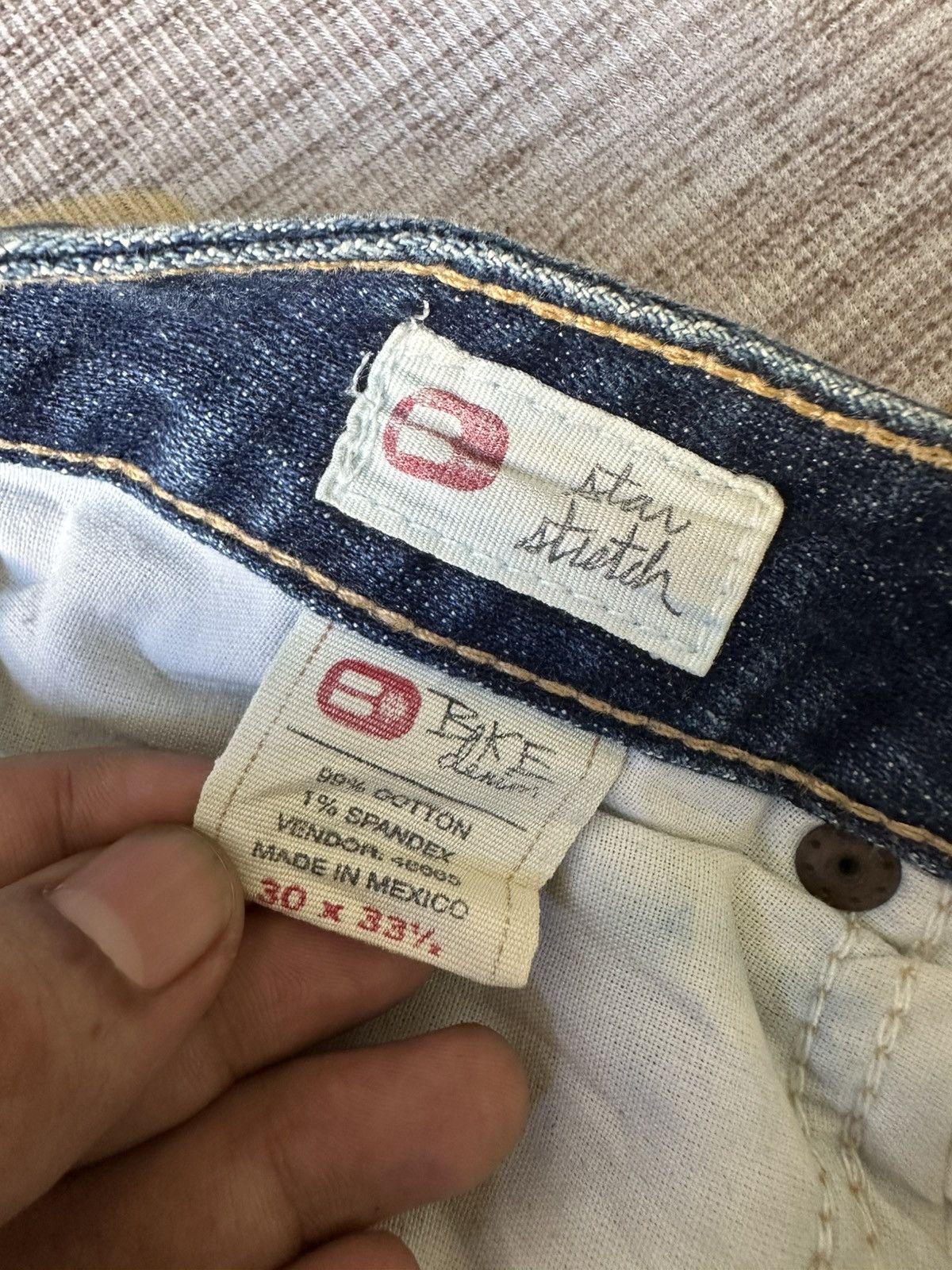 Japanese Brand FLARE Bike Denim Distressed Low Rise Jeans Size US 32 / EU 48 - 20 Thumbnail