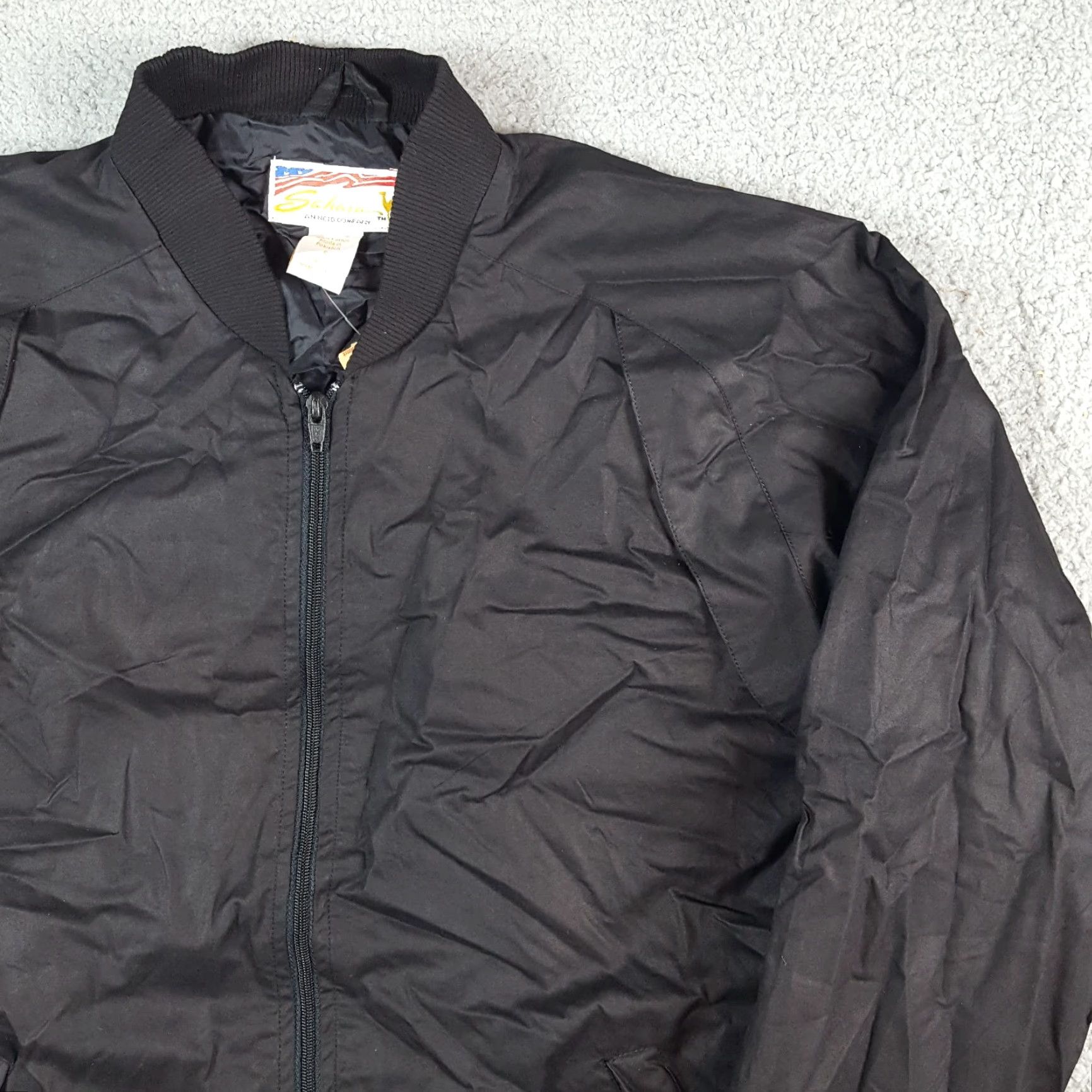 Vintage VINTAGE Sahara Windbreaker Jacket Women's Size S Black Full Zip Up Bomber 90s Biker Size S / US 4 / IT 40 - 4 Thumbnail