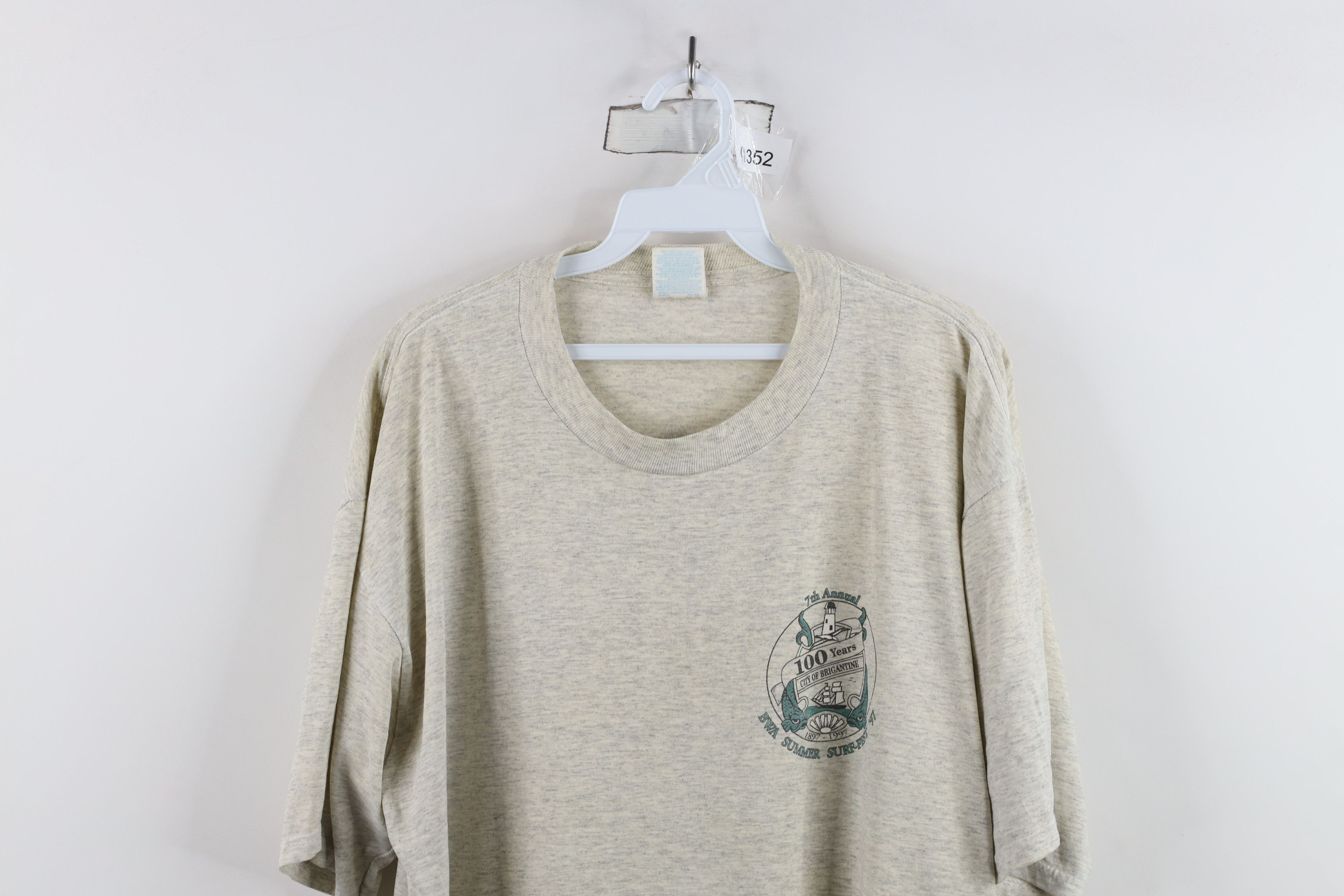 Vintage Vintage 90s Brigantine Waveriding Association T-Shirt Size US XL / EU 56 / 4 - 2 Thumbnail