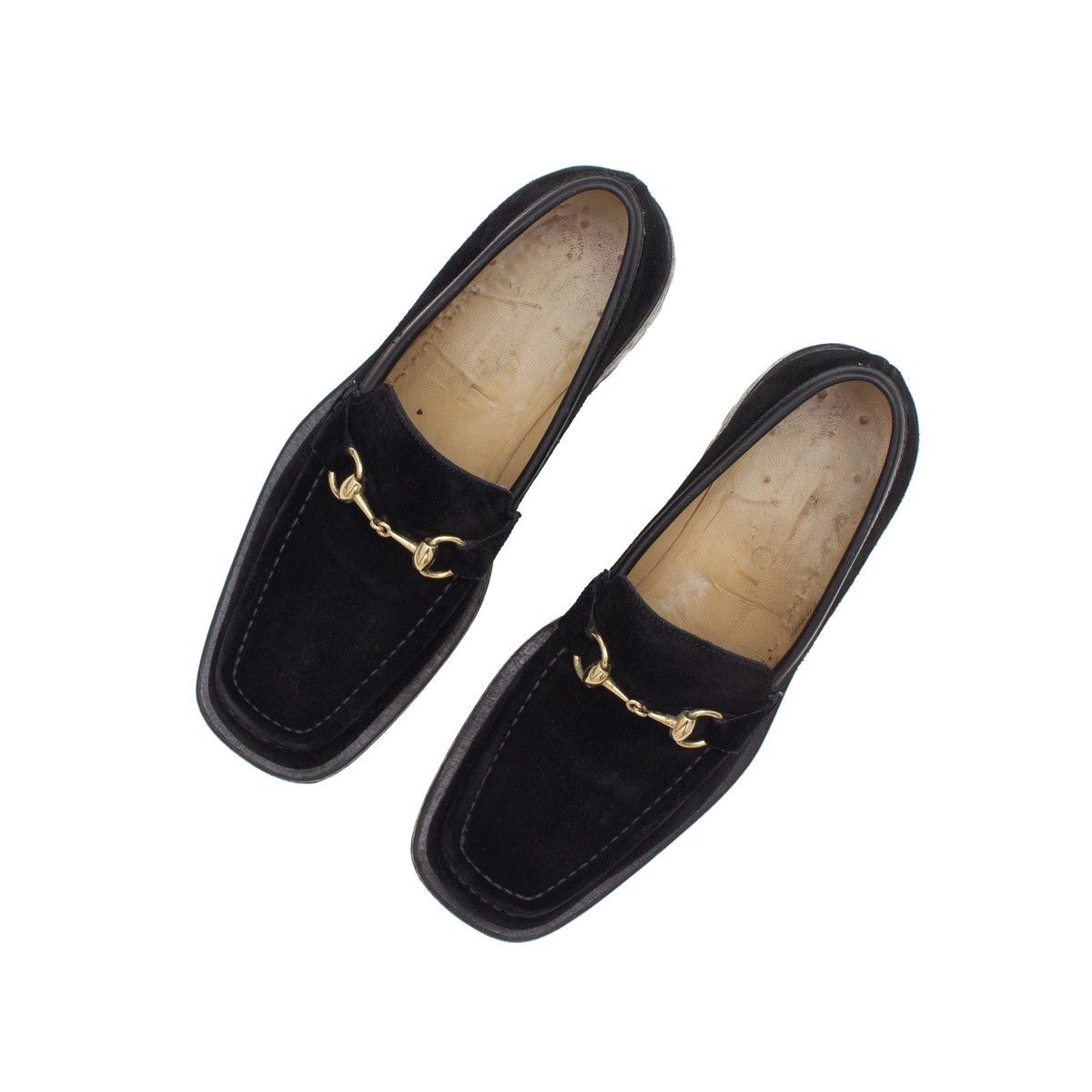 Gucci × Tom Ford VTG GUCCI Tom Ford Era Black Suede Horsebit Lug Sole Loafers Size US 8.5 / EU 41-42 - 6 Thumbnail