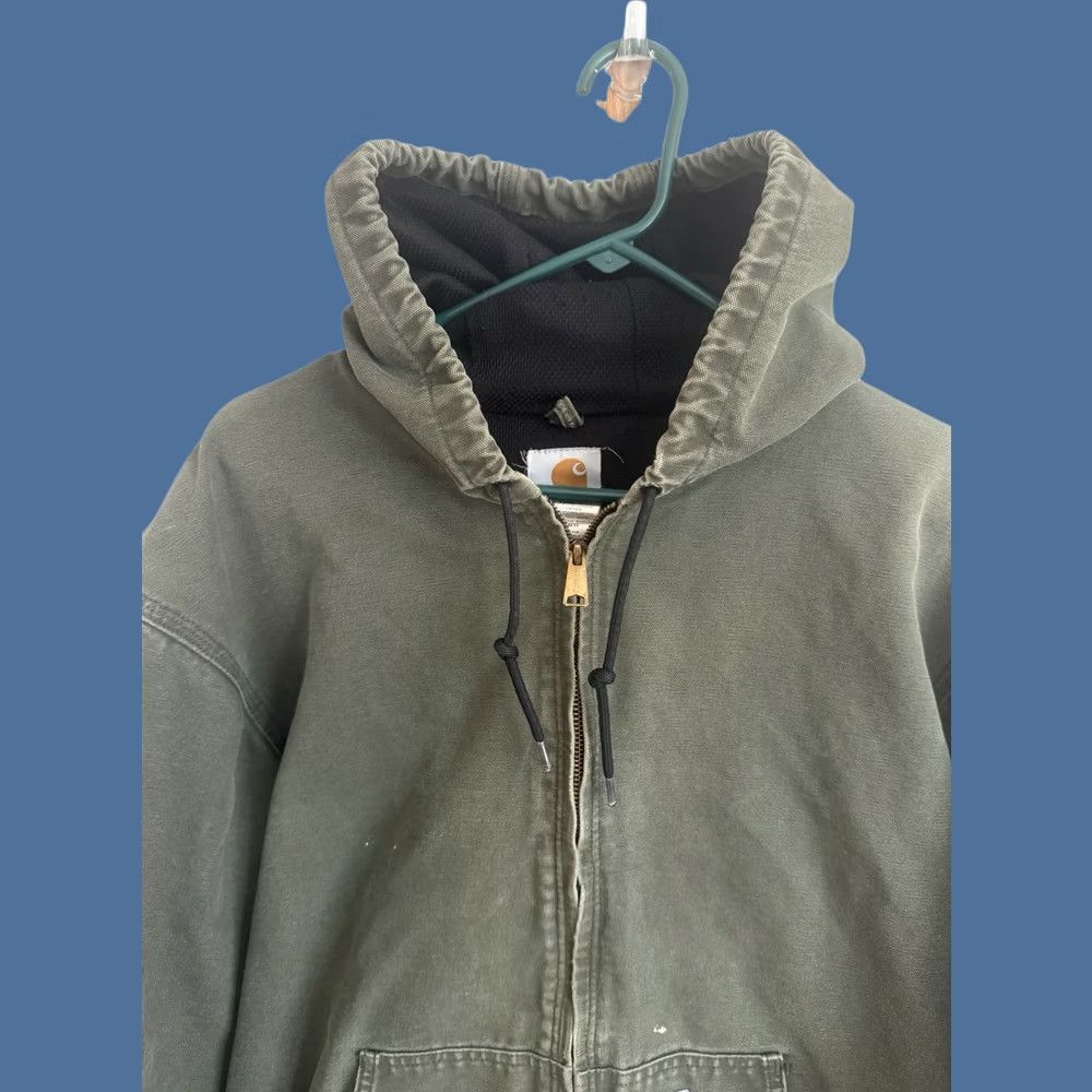 Carhartt VINTAGE Carhartt Jacket Mens XL Green Canvas Bomber Workwear J131 GRN Faded Size US L / EU 52-54 / 3 - 1 Thumbnail