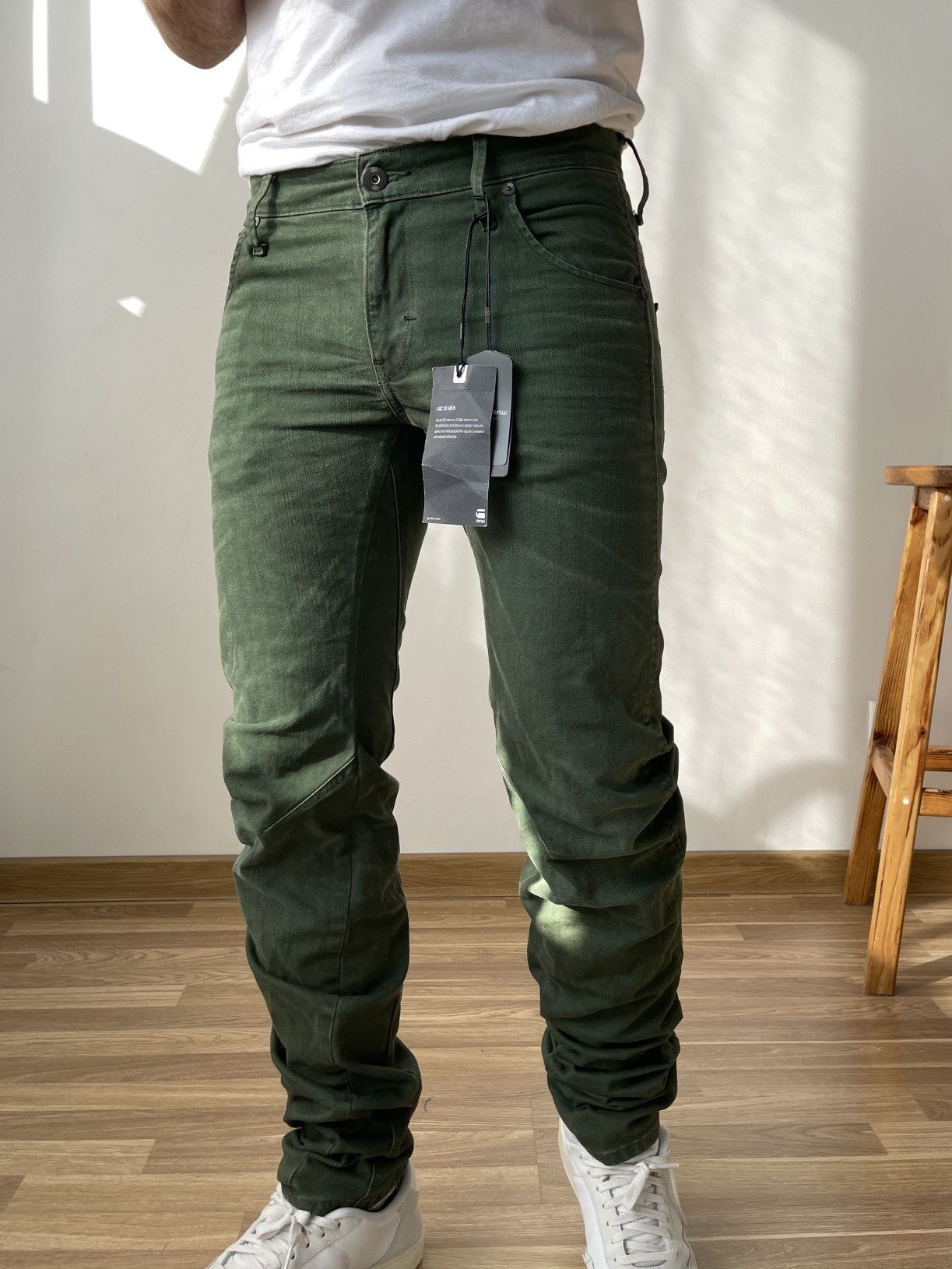 G-Star New G-Star Raw ARC 3D Slim COJ Cargo Jeans Green 29x34 Size US 29 - 2 Thumbnail