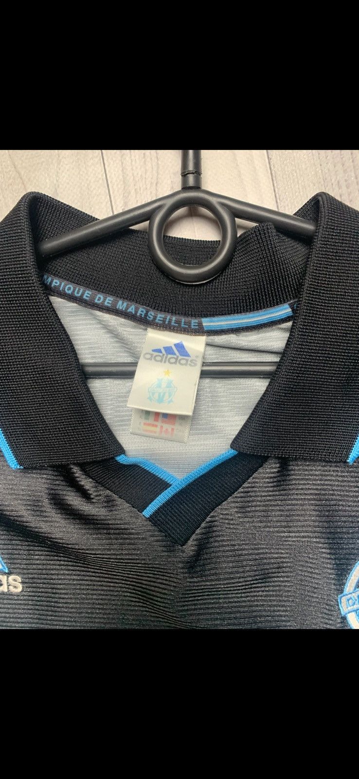 Adidas × Vintage Vintage Olympic Marseille soccer jersey adidas black away XL Size US XL / EU 56 / 4 - 3 Thumbnail