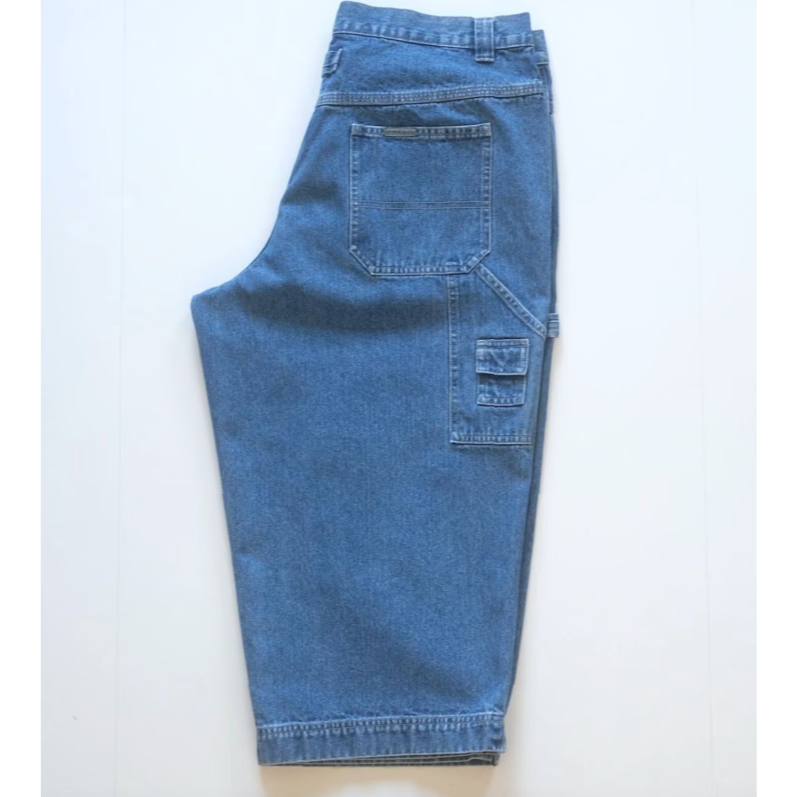 Lee VINTAGE LEE RIVETED VTG Y2K 90s BLUE JEAN DENIM WIDE LEG RETRO BAGGY SHORTS MEN SZ 36x29 Size US 36 / EU 52 - 4 Thumbnail