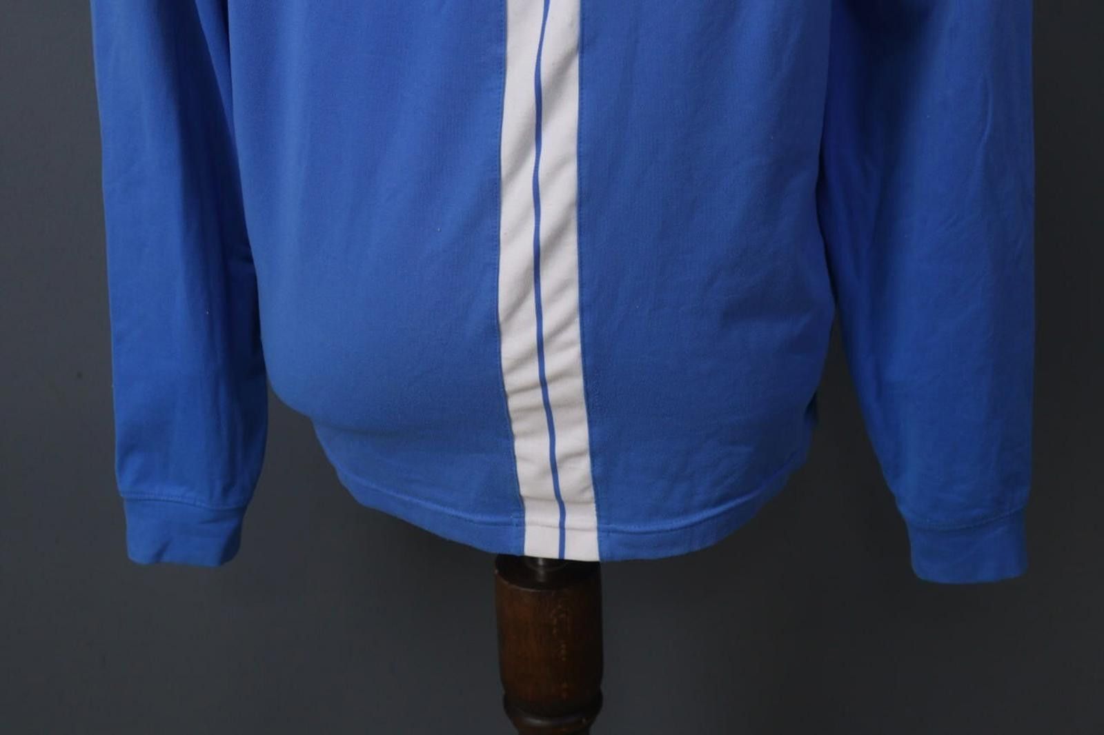 Fjallraven FJ Blue Striped Panel Nylon Quarter Zip Sweatshirt Size L Size US L / EU 52-54 / 3 - 12 Thumbnail