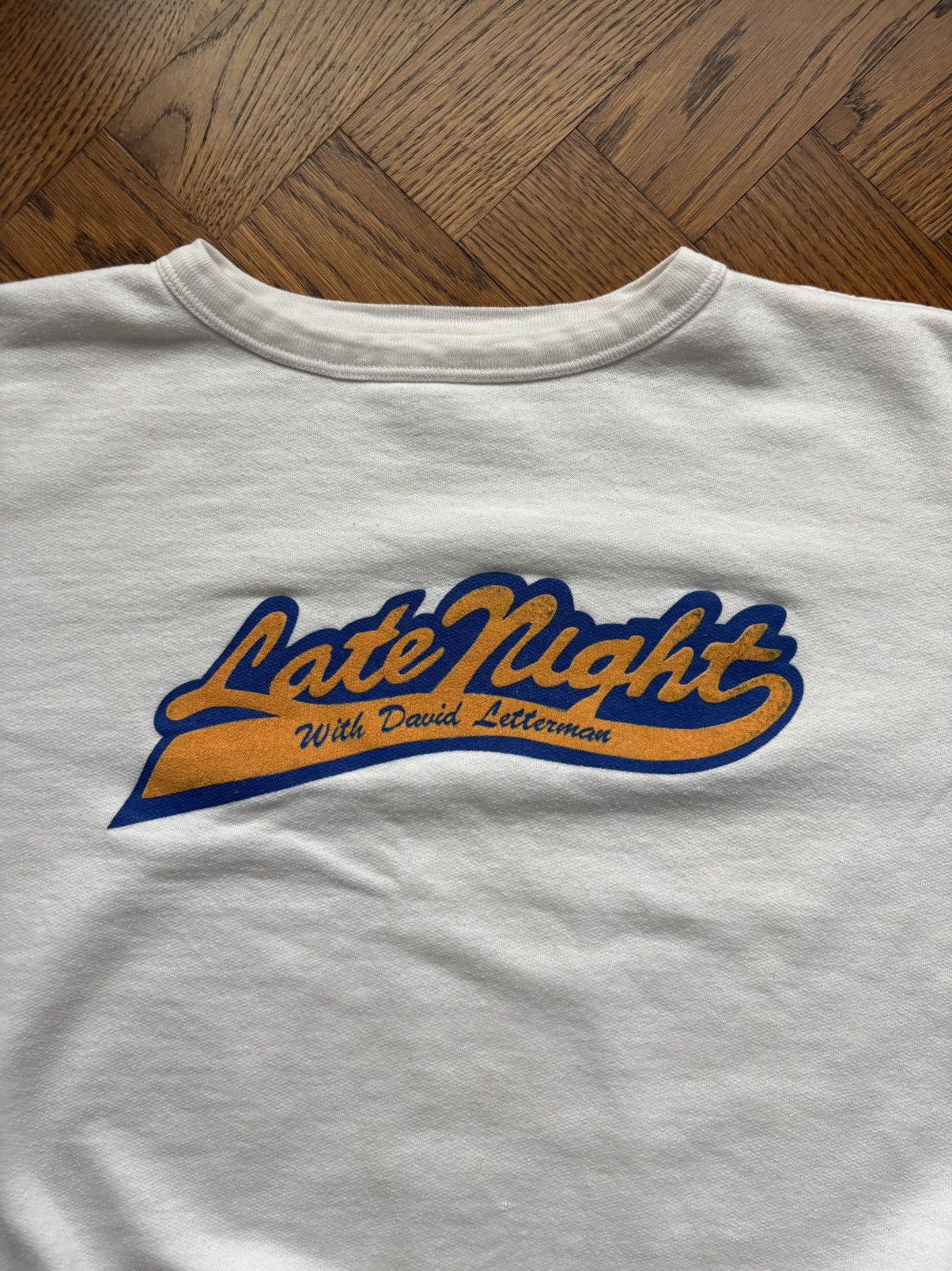 Vintage 1980s Late Nights with David Letterman Vintage Raglan Crewne Size US S / EU 44-46 / 1 - 3 Thumbnail