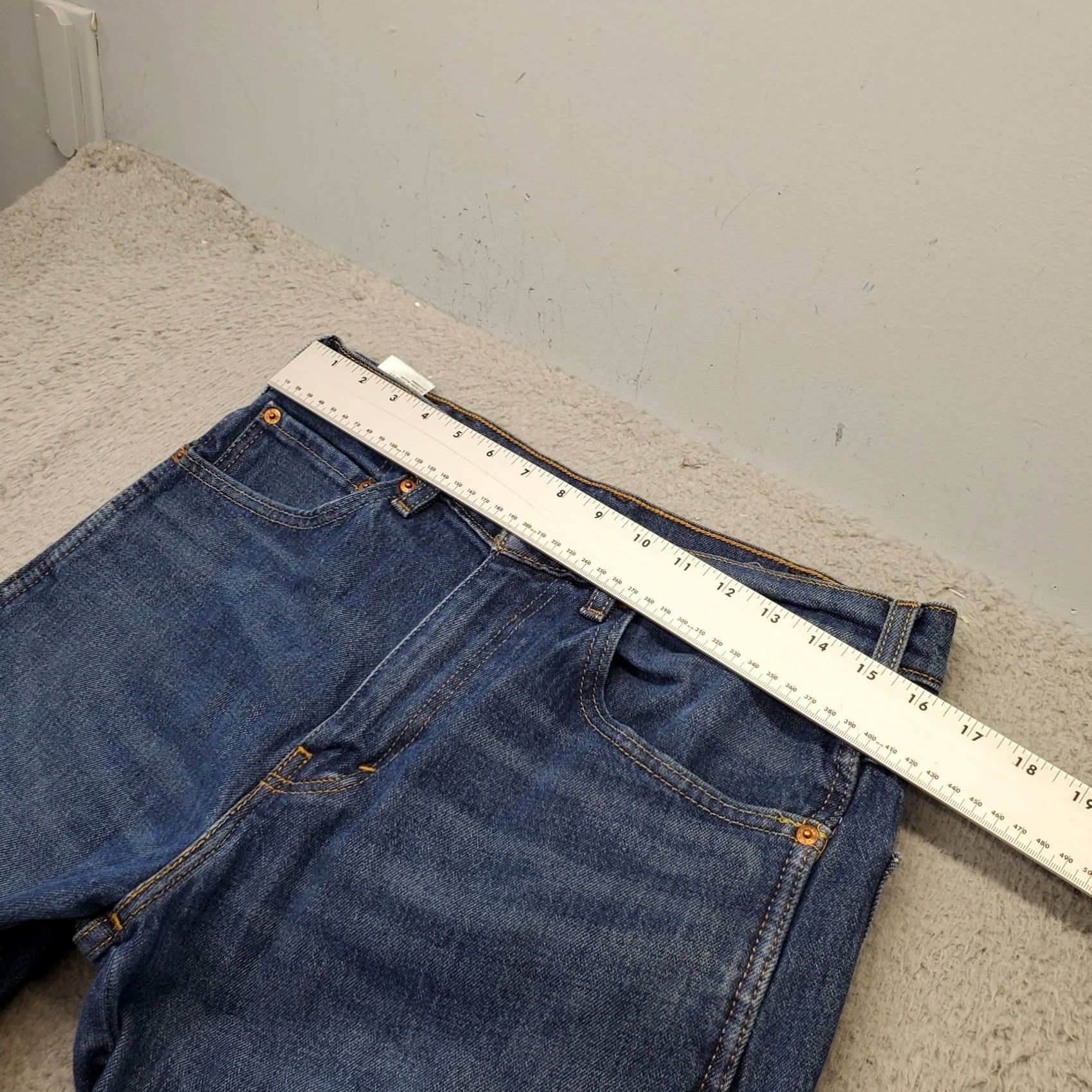 Levi's Levi's Straight Jeans Mens 33x32 Blue Denim Western Fit Stretch PC9-37681-0030 Jeans Mens 33 Blue Denim Western Stretch Regular Fit Levi's Mens Size US 33 - 3 Thumbnail