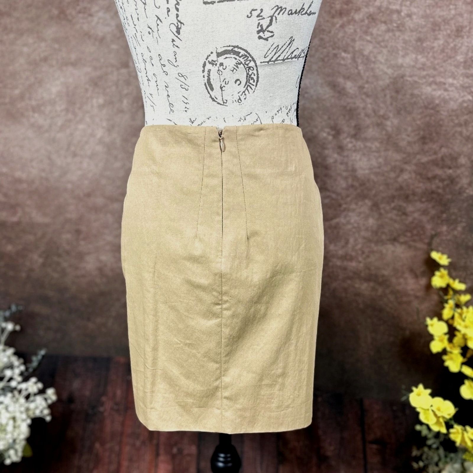 Cedric Charlier Cedric Charlier Knee Length Pencil Skirt Tan Size 8 Size M / US 6-8 / IT 42-44 - 9 Thumbnail
