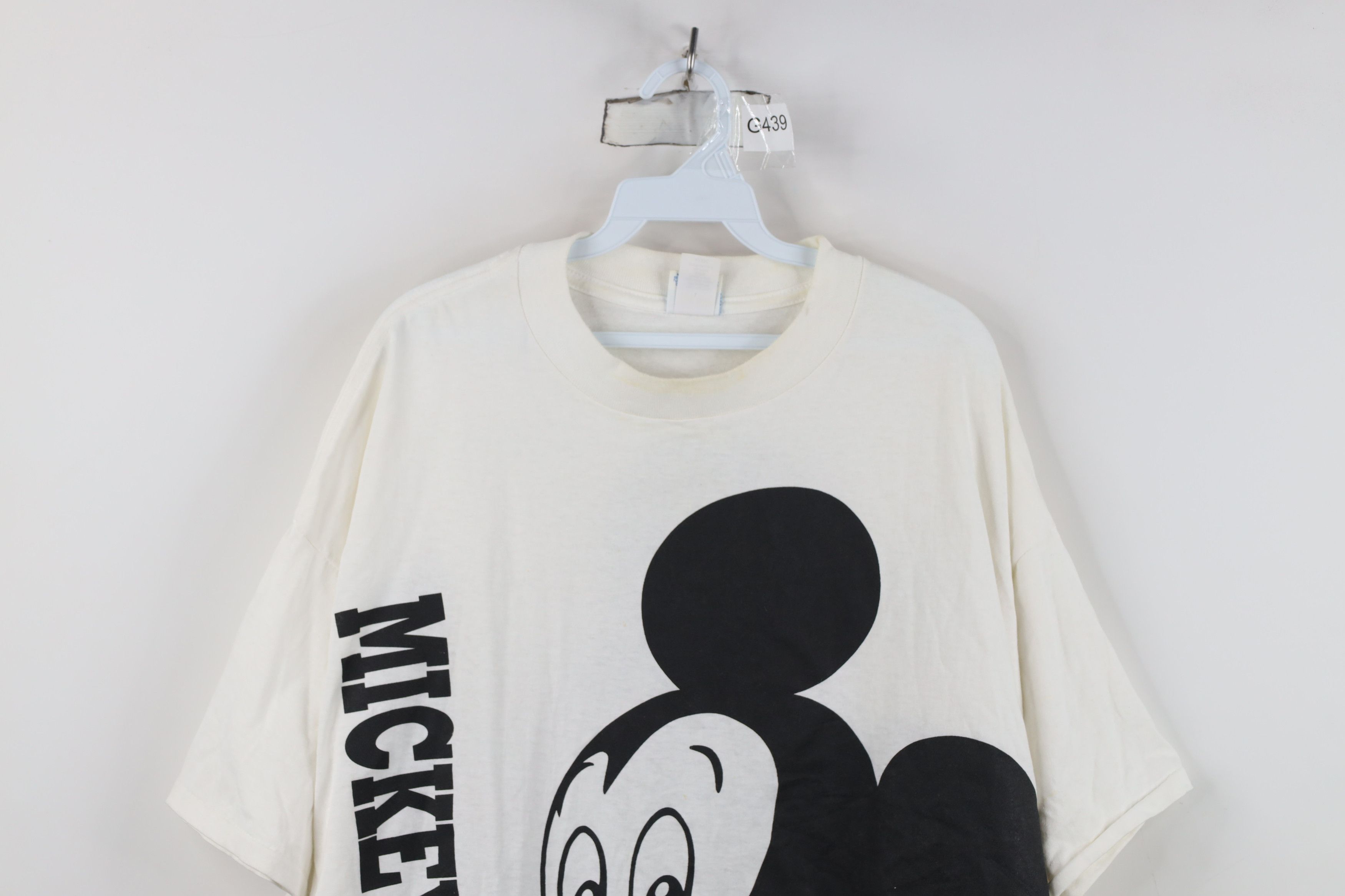 Disney Vintage 90s Disney Big Logo Mickey Mouse T-Shirt White USA Size US XXL / EU 58 / 5 - 2 Thumbnail