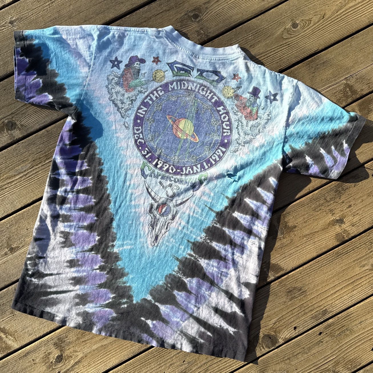 Liquid Blue 1991 Grateful Dead Liquid Blue Tee NYE Tie Dye Concert Tour Size US L / EU 52-54 / 3 - 13 Thumbnail