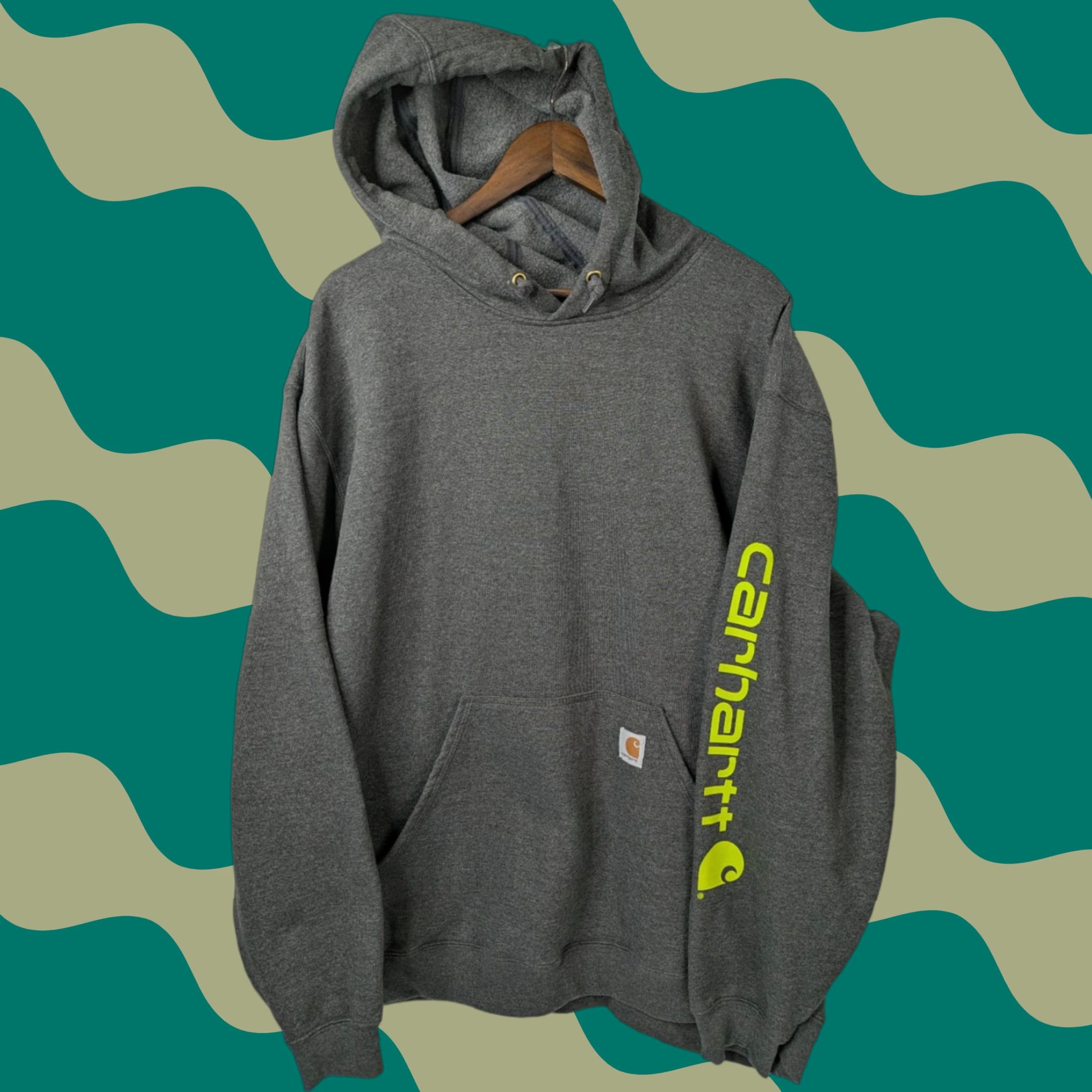 Carhartt Carhartt Mens Gray Hoodie Sweatshirt 2XL Pullover Fleece Original Fit K288 Hoodie Mens 2XL Gray Carhartt Sweatshirt Fleece Pullover Hoodie 2XL Mens Size US XXL / EU 58 / 5 - 1 Thumbnail