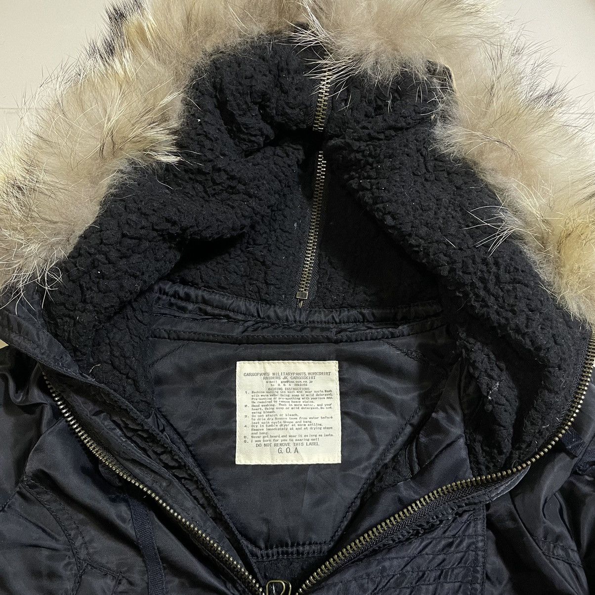 If Six Was Nine × Le Grande Bleu (L.G.B.) Rare G.O.A Racoon Fur Black Parka Jacket Early 00s Size US M / EU 48-50 / 2 - 8 Thumbnail