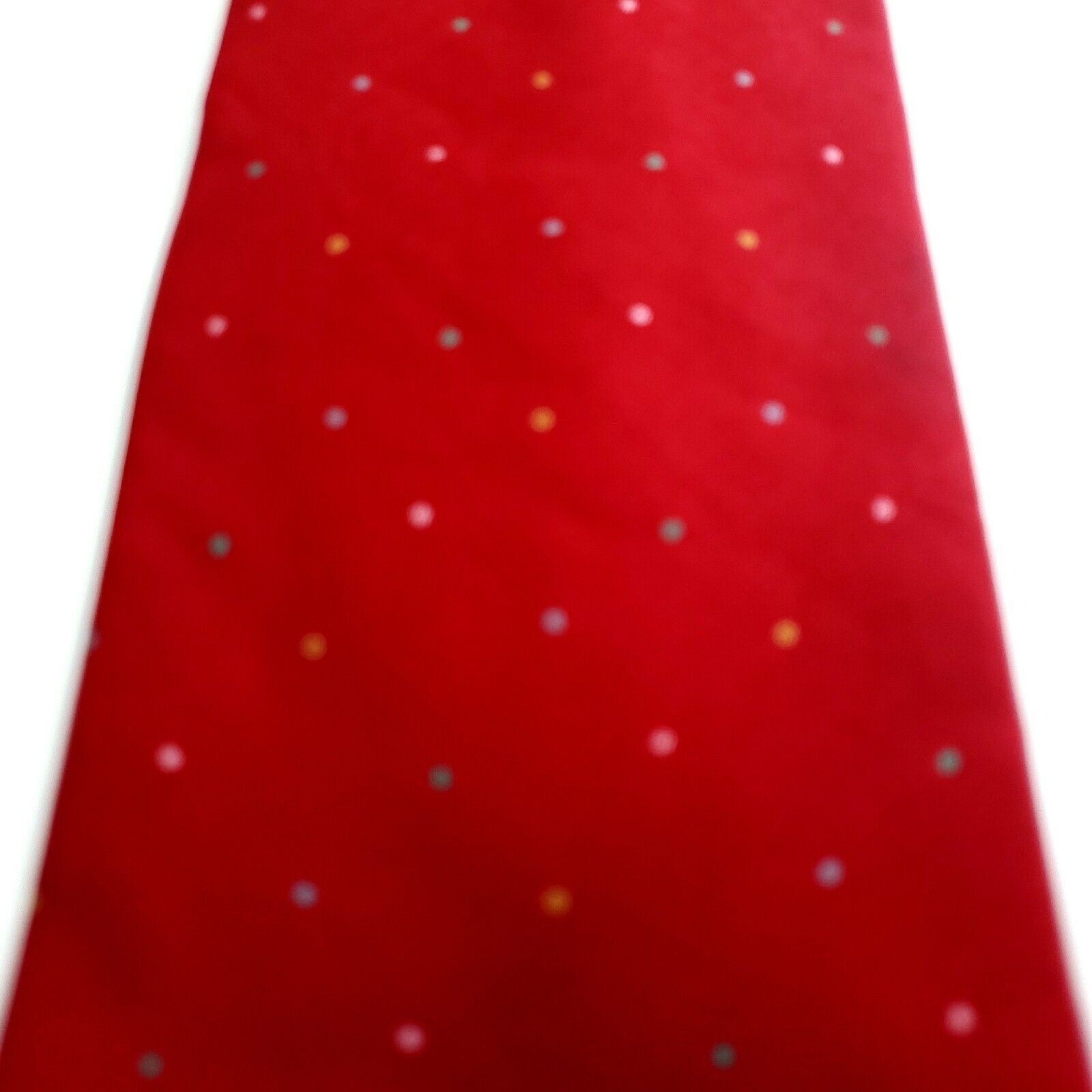 Alexander Julian Alexander Julian Colours Red Print Short Polka Dot Silk Tie Size ONE SIZE - 2 Thumbnail